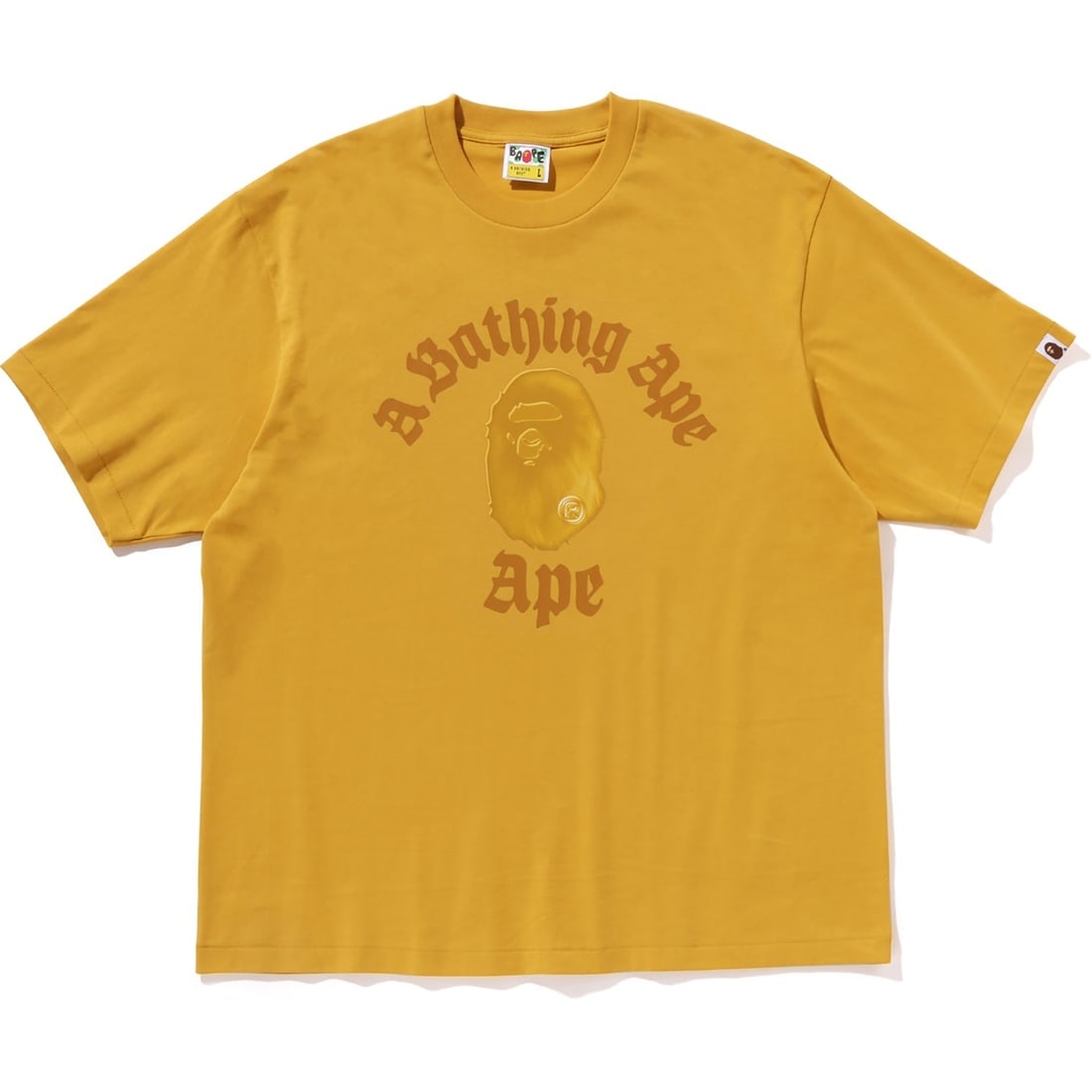 A Bathing Ape Gothic College Yellow Relaxed Fit T Shirt Large (1 of 2)