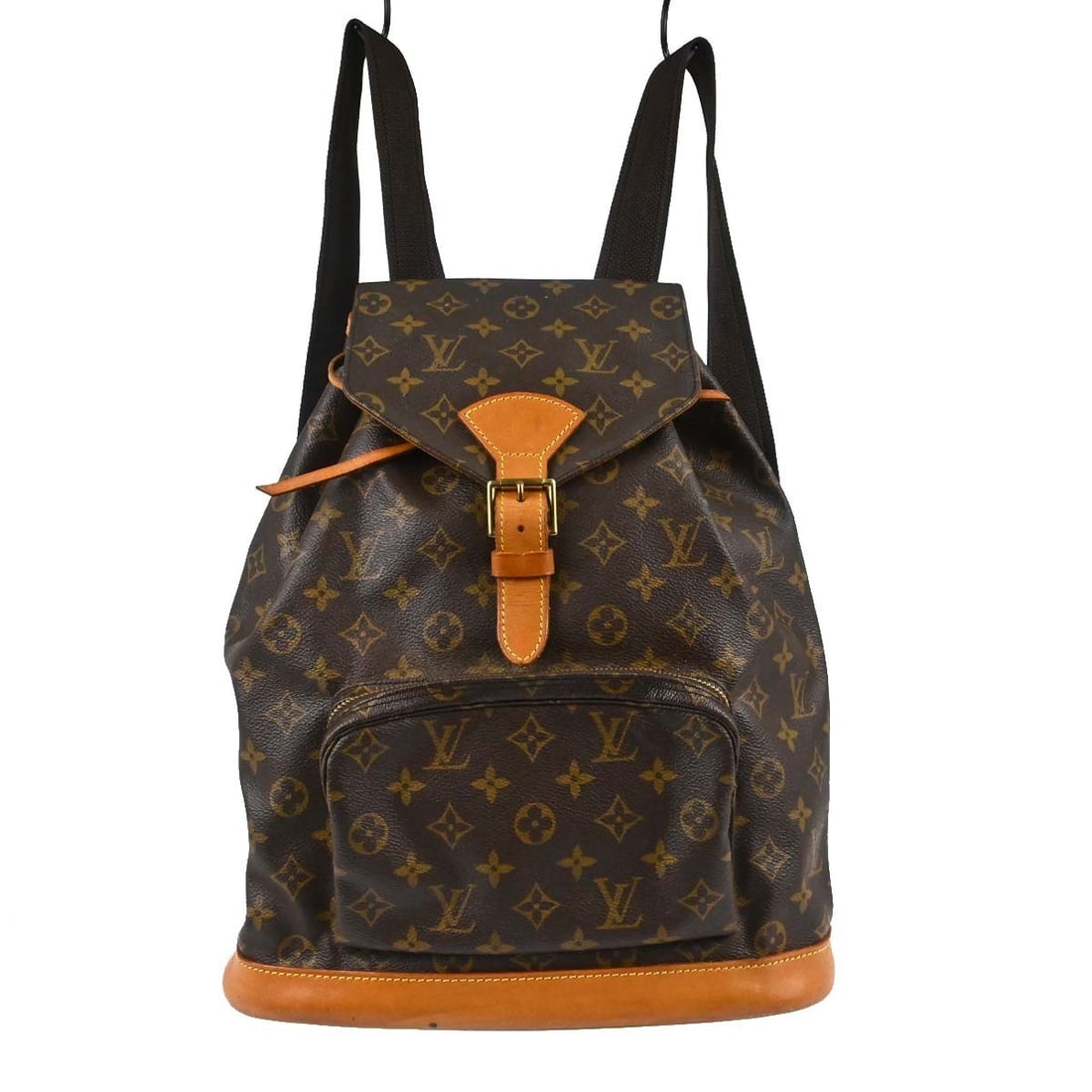Louis Vuitton M51135 Montsouris GM Monogram Canvas Backpack: Louis Vuitton M51135 Montsouris GM Monogram Canvas Backpack Vintage Louis Vuitton Montsouris GM backpack in brown monogram canvas with leather trim. This unisex backpack features a buckle drawstring c
