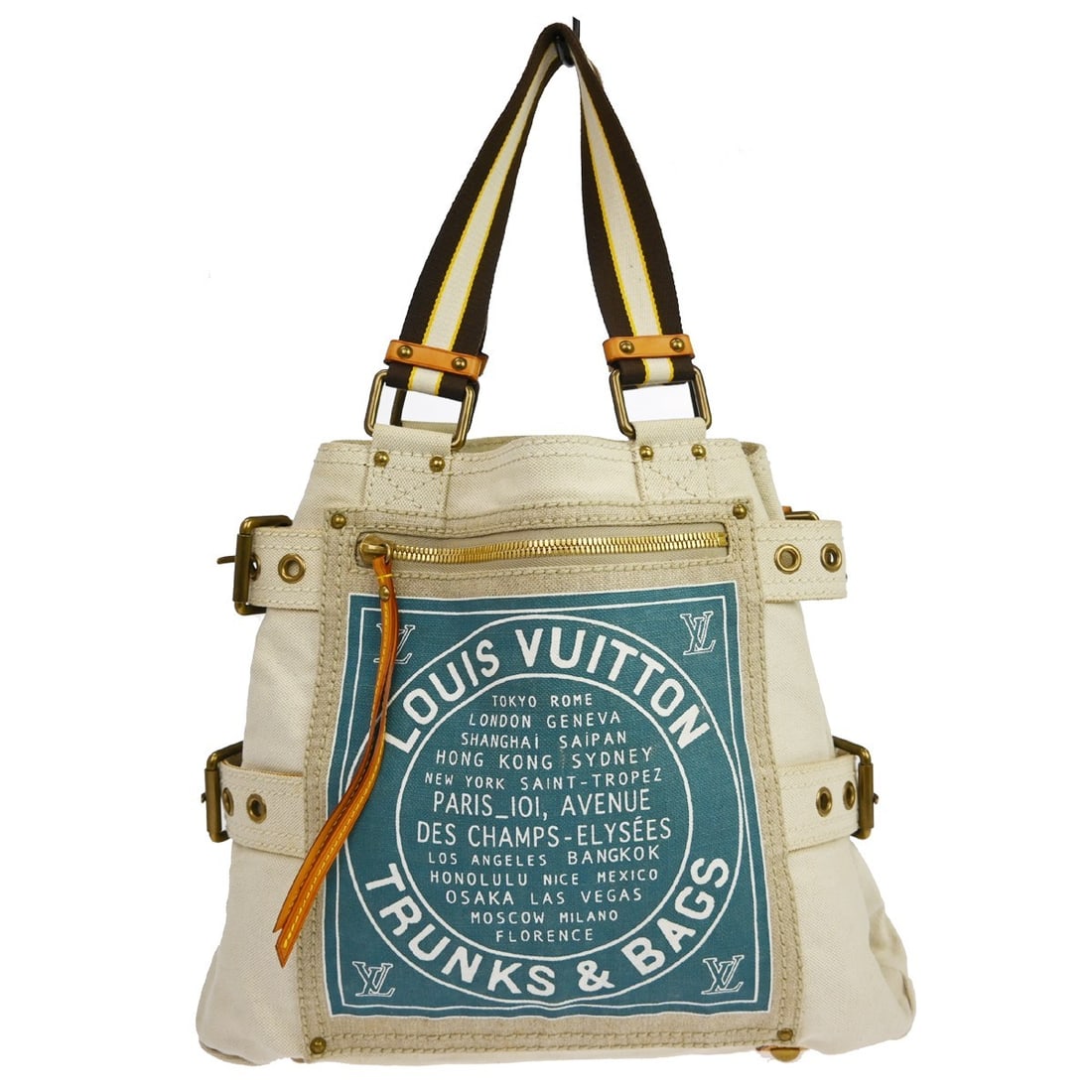 Louis Vuitton Antigua Globe Shopper MM Canvas Tote Beige (1 of 16)