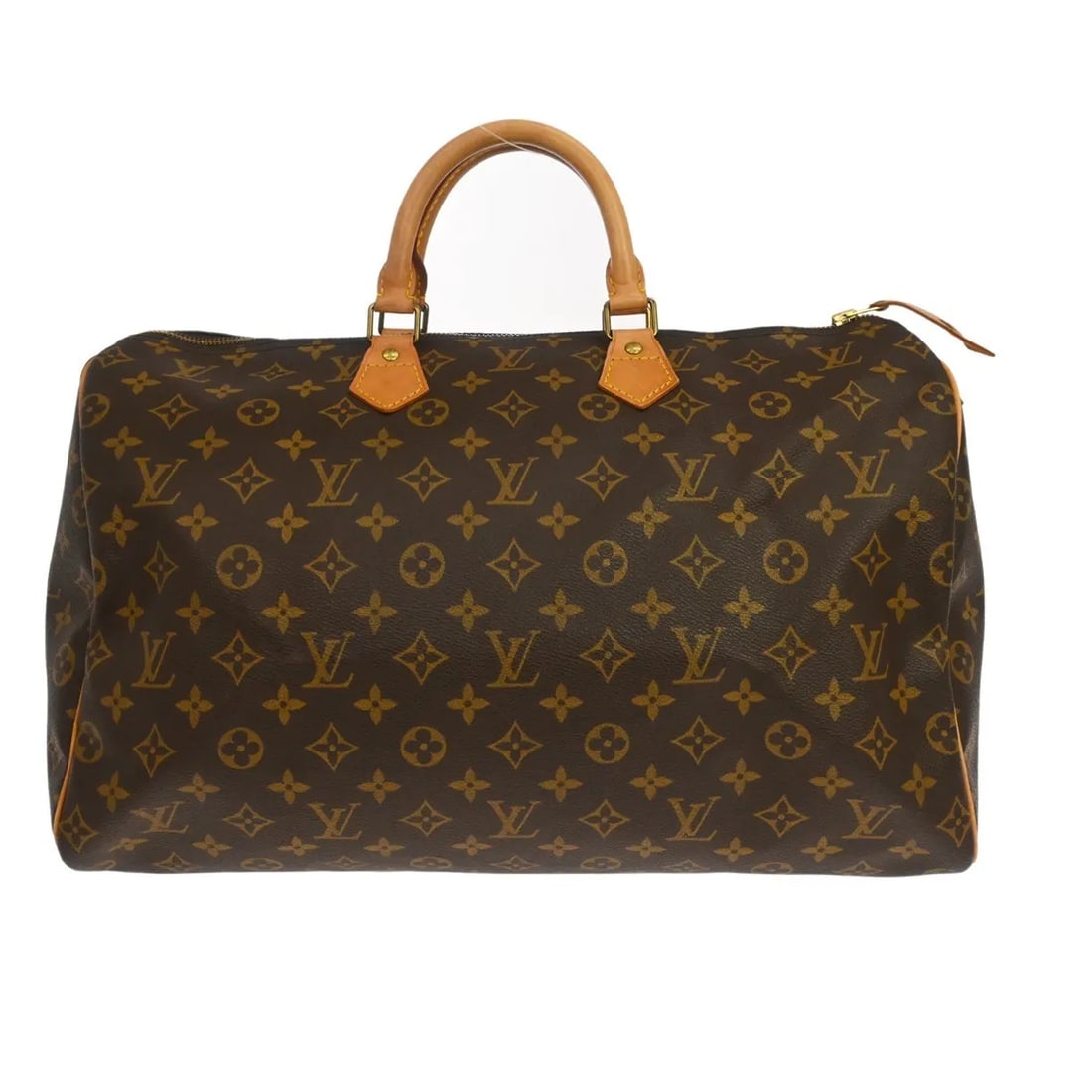 Louis Vuitton Speedy handbag in brown monogram canvas: Louis Vuitton Speedy handbag in brown monogram canvas Louis Vuitton Speedy handbag in brown monogram canvas. This piece is made in France and is presented in good condition with visible wear, includin