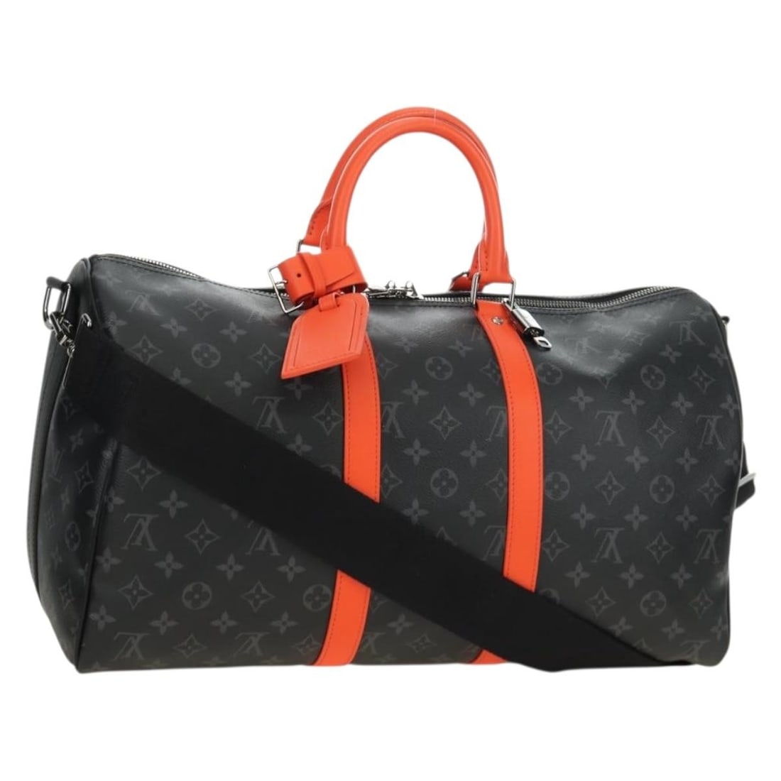 Louis Vuitton M15251 Keepall 45 Bandouliere Boston Bag Monogram Eclipse: Louis Vuitton M15251 Keepall 45 Bandouliere Boston Bag Monogram Eclipse This Louis Vuitton Keepall Bandouliere 45 is a Boston bag in Monogram Eclipse Monogram Canvas. Made in Italy, it measures approx