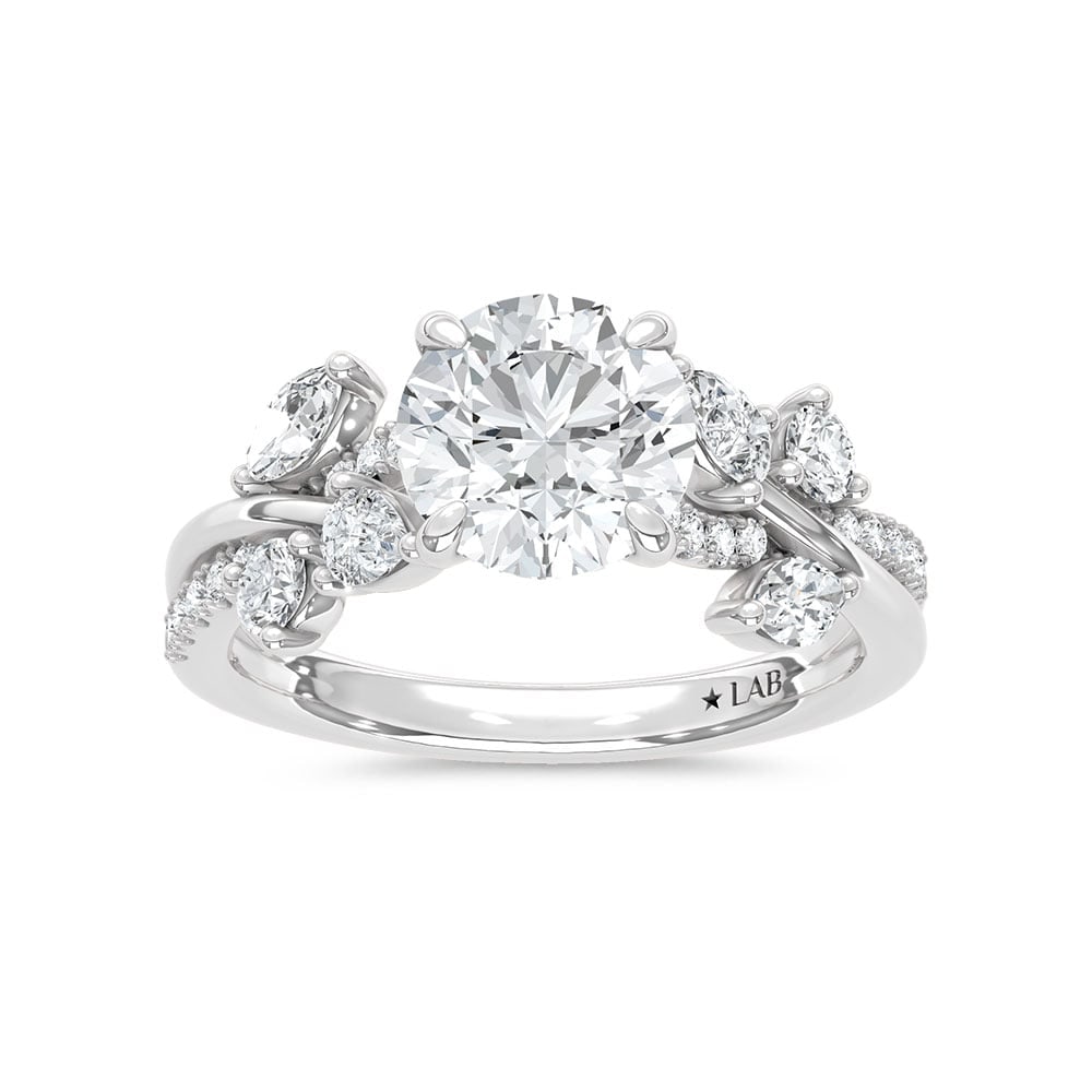 14K White Gold Lab Grown Diamond 3 5/8 Ct.Tw. Engagement Ring (1 of 4)