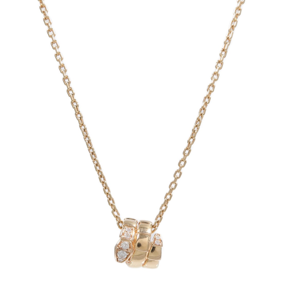 BVLGARI 357794 Serpenti Viper necklace in 18K pink gold with diamonds (1 of 10)