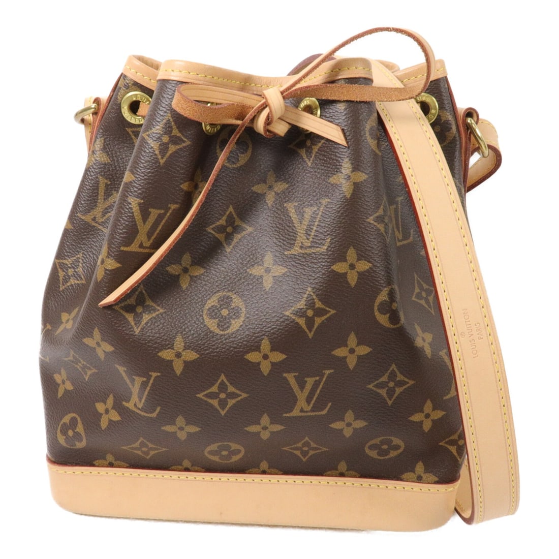 Louis Vuitton Noe BB Monogram Shoulder Bag M46983 Brown: Louis Vuitton Noe BB Monogram Shoulder Bag M46983 Brown Louis Vuitton Noe BB shoulder bag in brown Monogram x PVC coated canvas. Model M46983. It includes storage bags and has RFID. Condition is AB: V