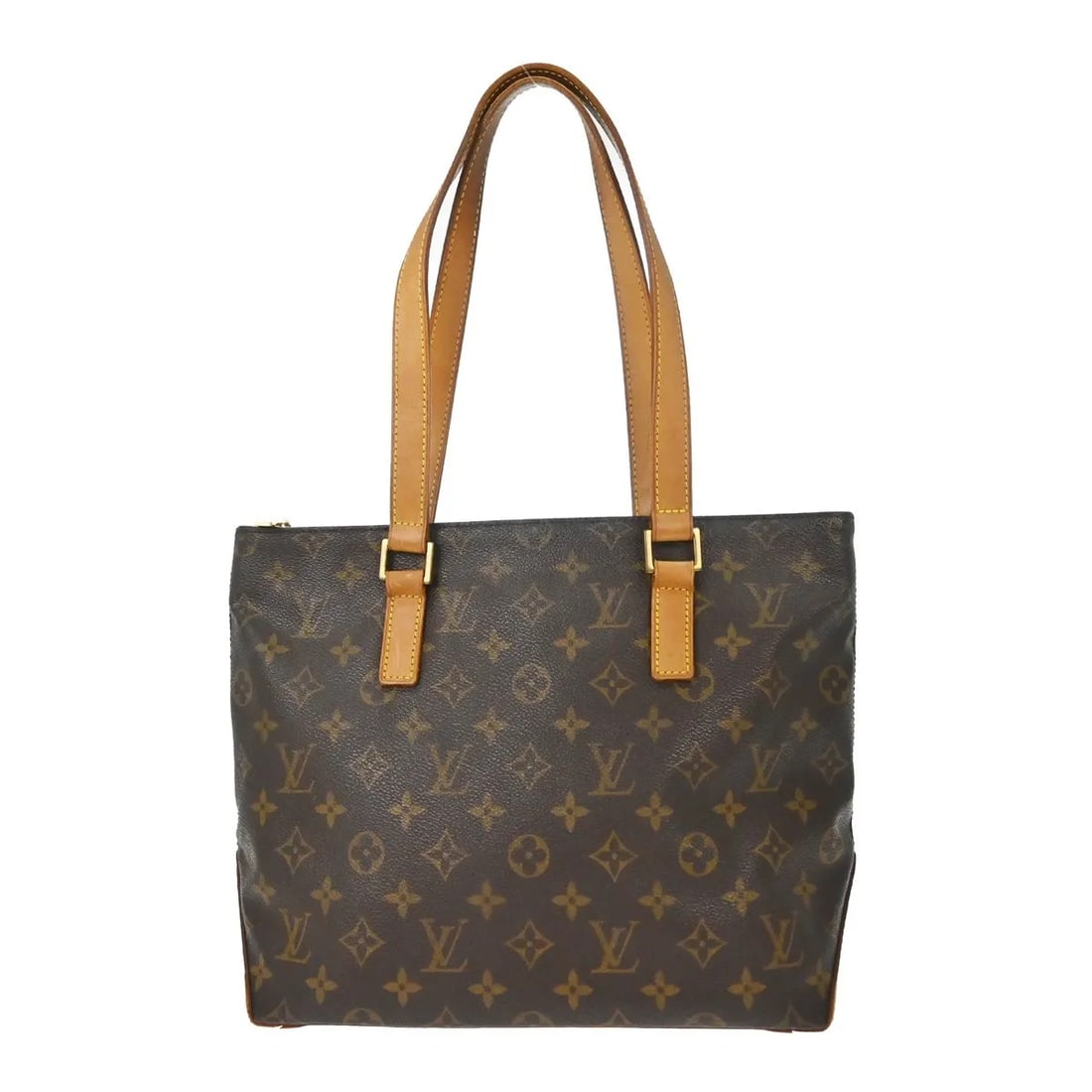 Louis Vuitton Cabas Piano Brown Monogram Canvas Handbag: Louis Vuitton Cabas Piano Brown Monogram Canvas Handbag Louis Vuitton Cabas Piano monogram canvas handbag for women in brown canvas with leather parts. Made in France, it measures 27 cm x 25 cm x 12 c
