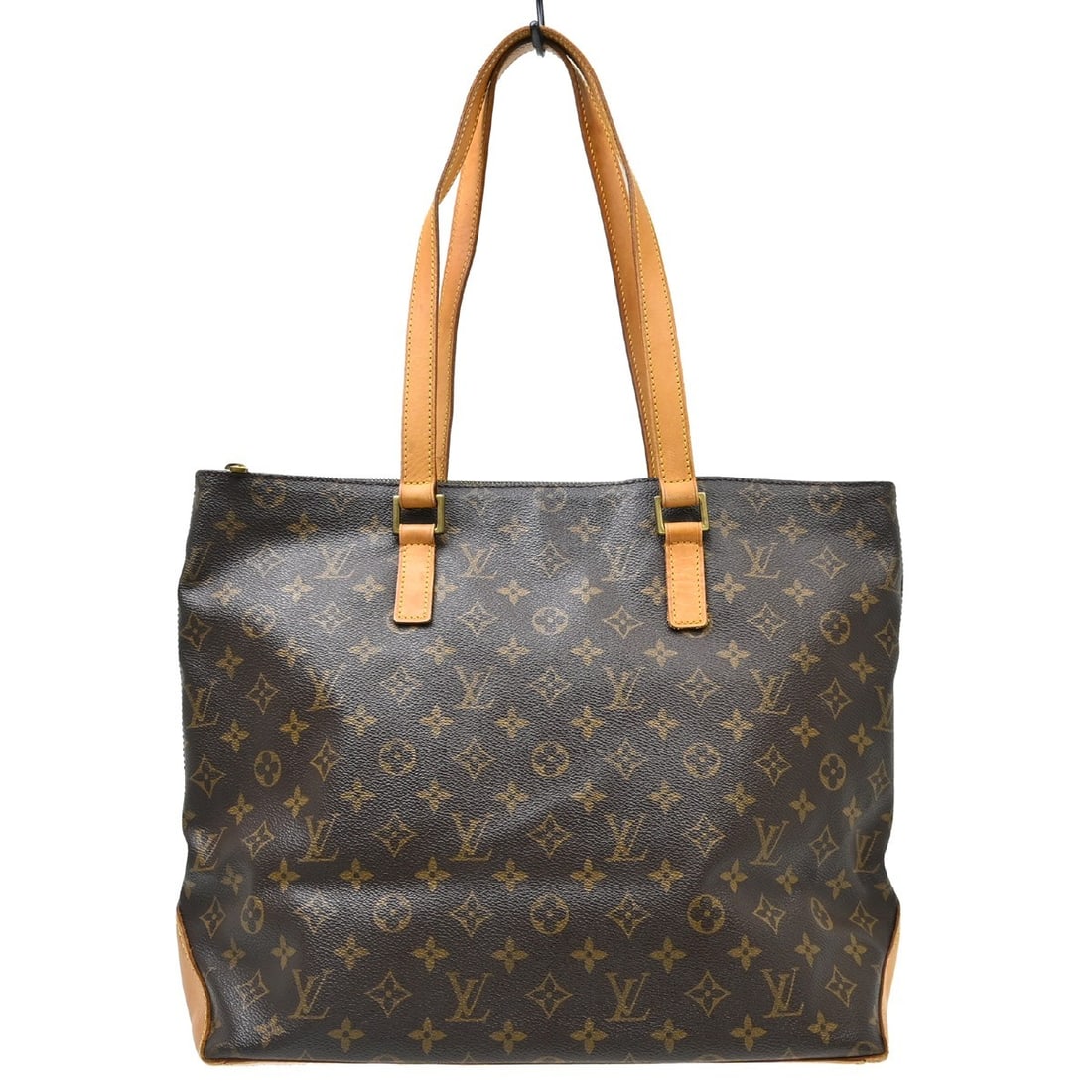Louis Vuitton Cabas Mezzo Monogram Canvas Tote M51151: Louis Vuitton Cabas Mezzo Monogram Canvas Tote M51151 Vintage Louis Vuitton Cabas Mezzo tote bag in brown Monogram canvas and leather with double handles and a zip closure. This women's large tote fea