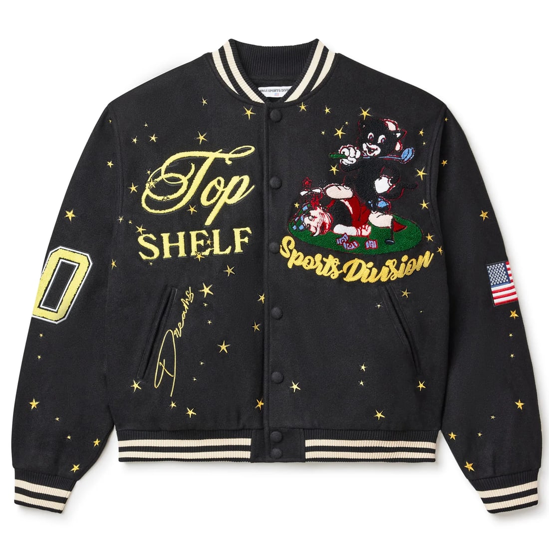 Vale Moon Large Black Varsity Coat (1 of 2)