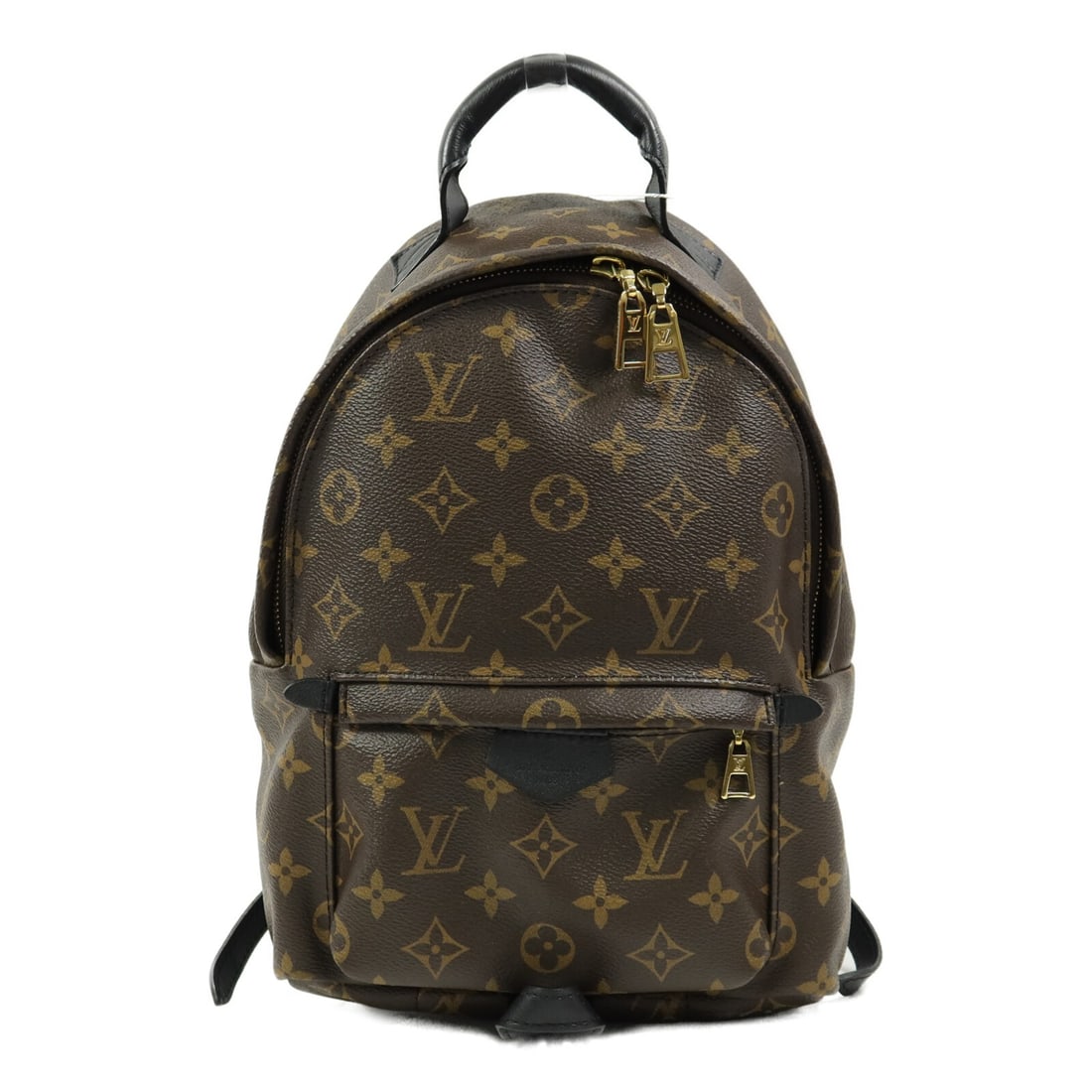 Louis Vuitton Palm Springs PM Monogram Backpack M44871 Brown: Louis Vuitton Palm Springs PM Monogram Backpack M44871 Brown A Louis Vuitton Palm Springs Backpack Bag PM in brown Monogram and PVC coated canvas. This bag features gold hardware, a zip fastener, one 