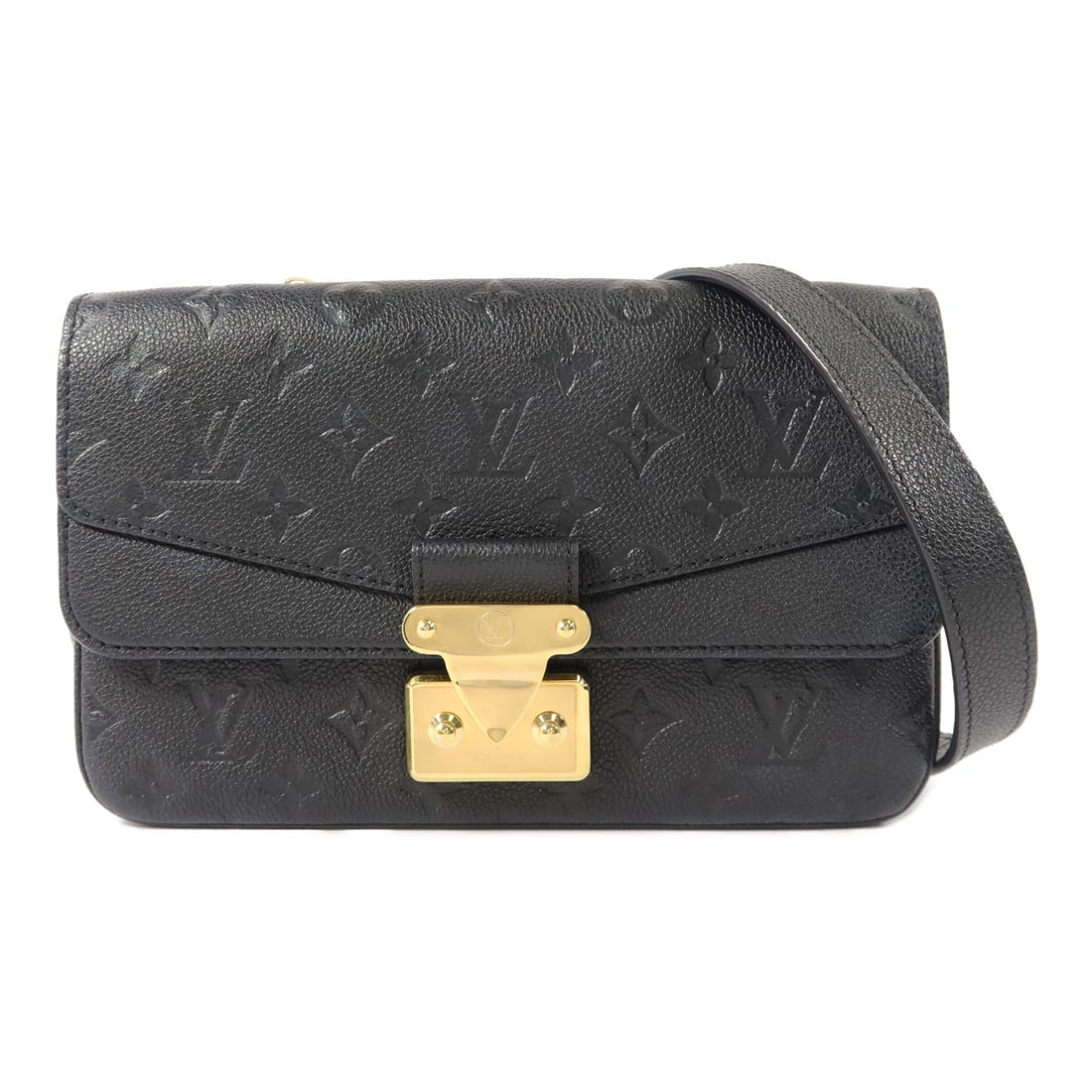 Louis Vuitton Marceau M46200 Chain Shoulder Bag Black Monogram Empreinte: Louis Vuitton Marceau M46200 Chain Shoulder Bag Black Monogram Empreinte Louis Vuitton Marceau Chain Shoulder Bag, model M46200, in black Monogram Empreinte and calfskin (cowhide). It features a chain