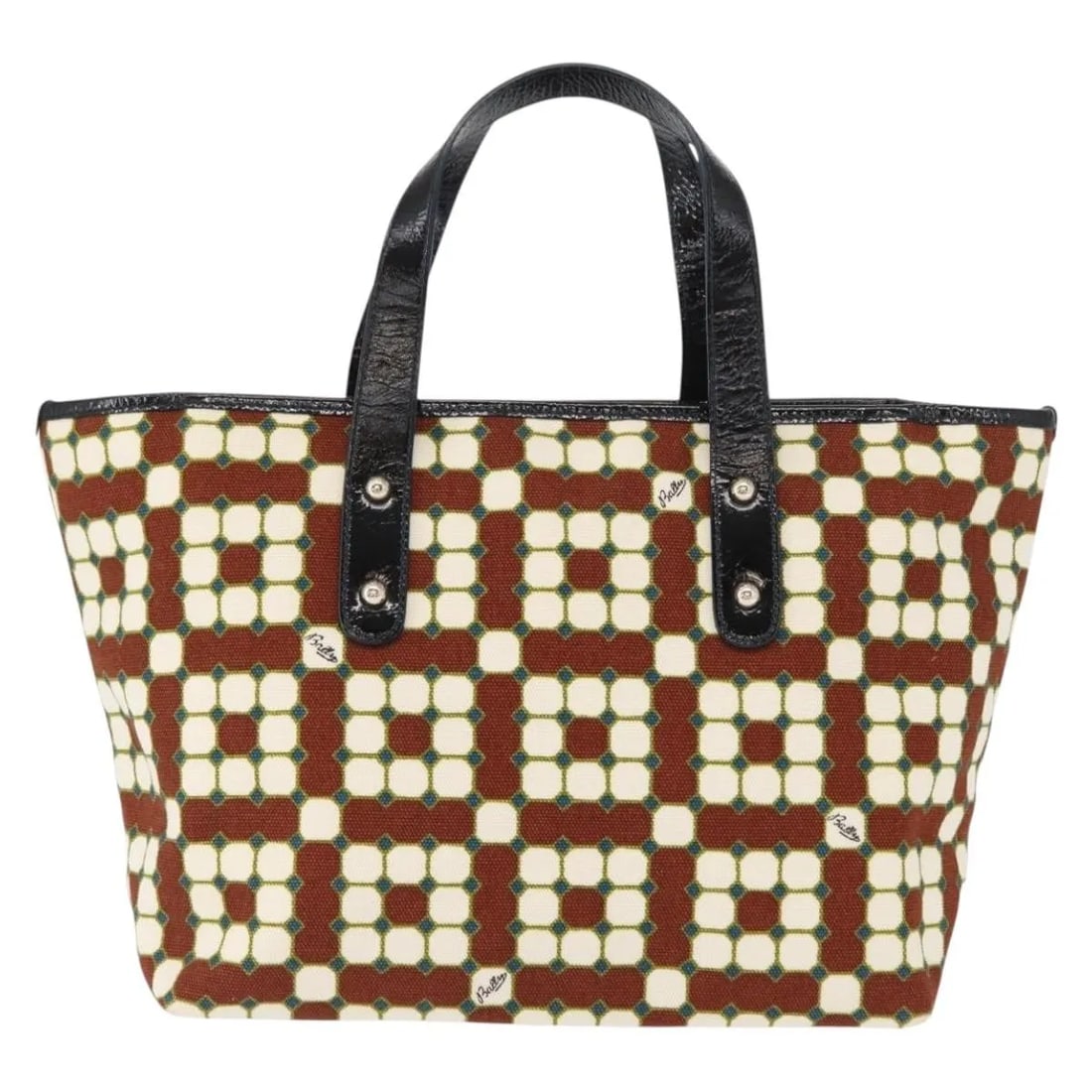 Bally Vintage Brown Canvas Handbag 27cm x 22cm x 13cm: Bally Vintage Brown Canvas Handbag 27cm x 22cm x 13cm This Bally vintage handbag is crafted from brown canvas and designed for women. It features leather trim with slight rubbing, metal fittings with 