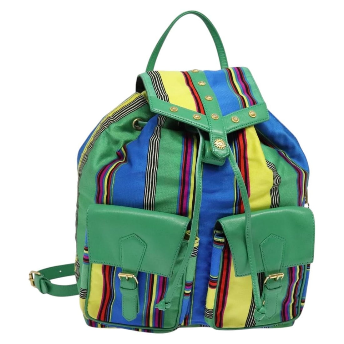 Green Nylon Backpack by Gianni Versace Made in Italy (1 of 18)