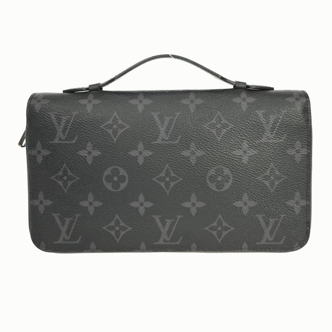 Louis Vuitton M61698 Eclipse Monogram Canvas Zip Around Long Wallet: Louis Vuitton M61698 Eclipse Monogram Canvas Zip Around Long Wallet Louis Vuitton Eclipse Zippy long wallet in black Monogram canvas and leather with a zip-around closure. This women's wallet features