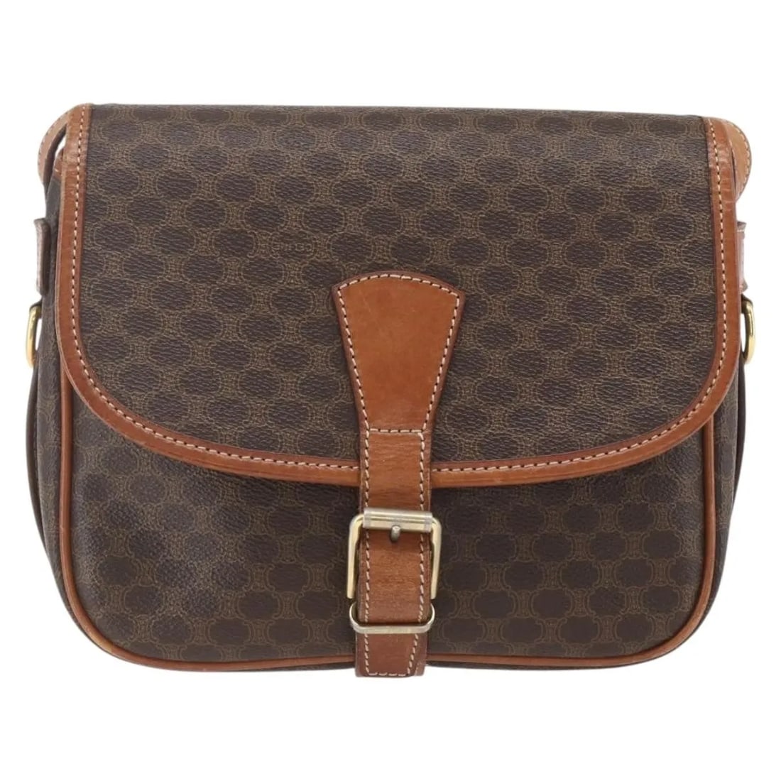Celine Vintage Macadam Brown Canvas Leather Shoulder Bag: Celine Vintage Macadam Brown Canvas Leather Shoulder Bag Vintage Celine Macadam bag in brown canvas with leather trim. This unisex piece is made in Italy and remains in good vintage condition with hon