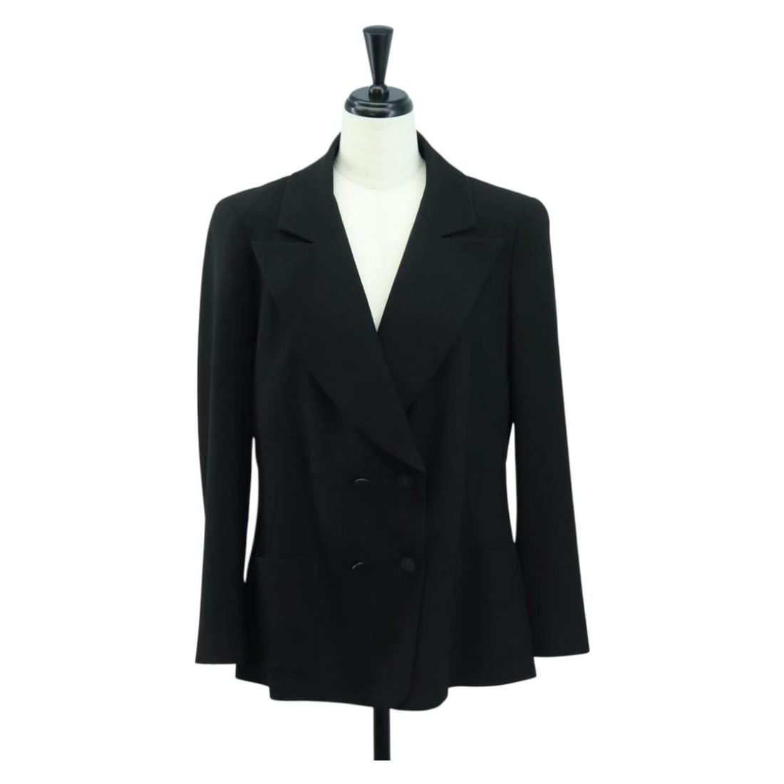 Black Rayon Women's Jacket by CHANEL with CC Logo (1 of 14)