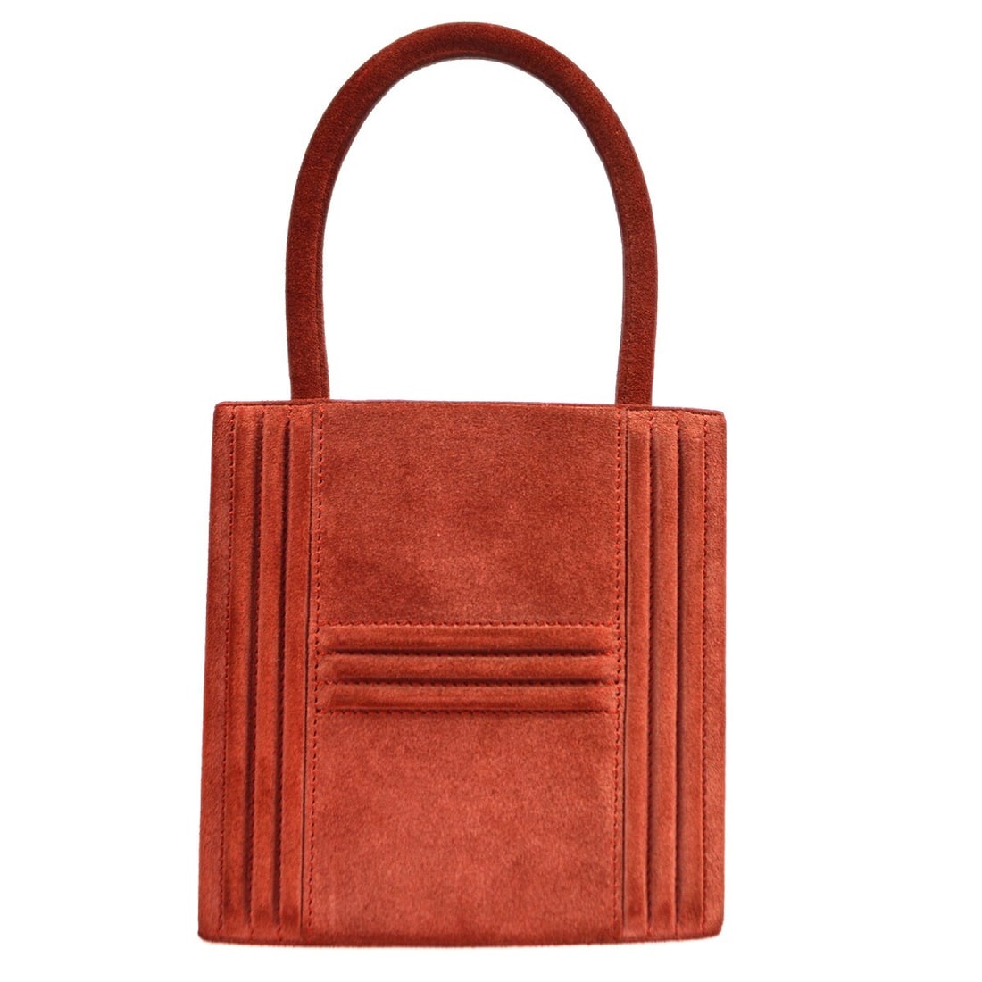 Hermes Kelly Cadena Mini Handbag in Red Veau Velour Doblis (1 of 9)