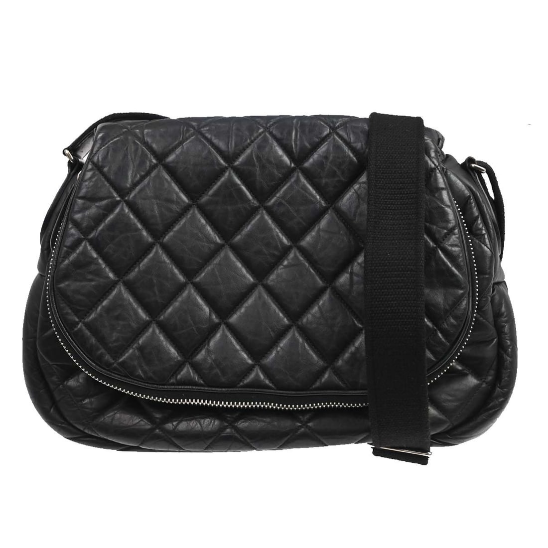 CHANEL Coco Cocoon Large Black Calfskin Crossbody Messenger Bag (1 of 15)