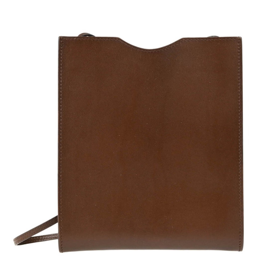 Hermes Onimaitou Box Calf Crossbody Pochette in Havane: Hermes Onimaitou Box Calf Crossbody Pochette in Havane Hermes Onimaitou shoulder bag pochette in Havane box calf leather with a suede lining. This small women's bag features an open top and a cross-bo