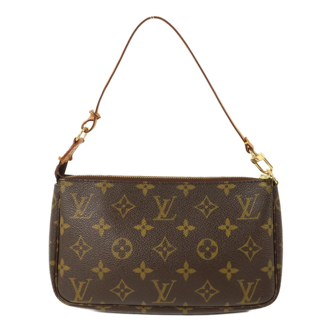 Louis Vuitton M51980 Pochette Accessoires Monogram Canvas Pouch Bag: Louis Vuitton M51980 Pochette Accessoires Monogram Canvas Pouch Bag Louis Vuitton Pochette Accessoires pouch handbag in brown Monogram and PVC coated canvas. This model M51980 features a fastener pock