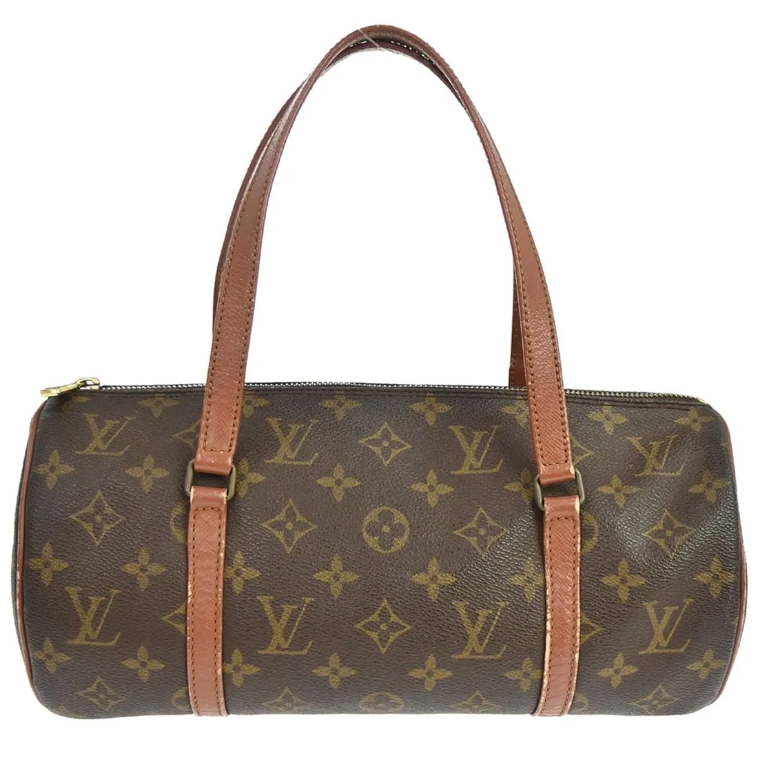 Louis Vuitton Papillon Brown Monogram Canvas Handbag: Louis Vuitton Papillon Brown Monogram Canvas Handbag Louis Vuitton Papillon in brown monogram canvas. This women's handbag is made in France and is presented in fair condition with visible wear, inclu