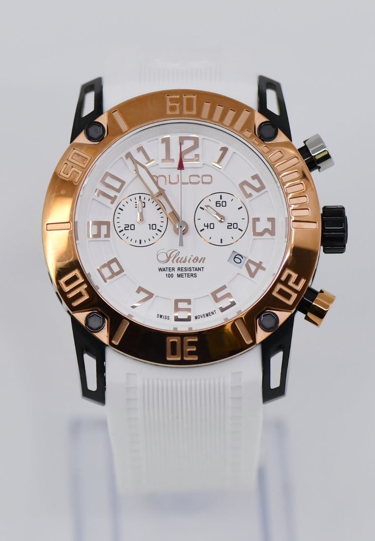 Mulco Illusion Two Tone Stainless Steel Watch MW311011015 with Box and Papers: Mulco Illusion Two Tone Stainless Steel Watch MW311011015 with Box and Papers Discover the Mulco Illusion Two Tone Stainless Steel Watch, a stylish wristwatch perfect for any occasion. This timepiece 