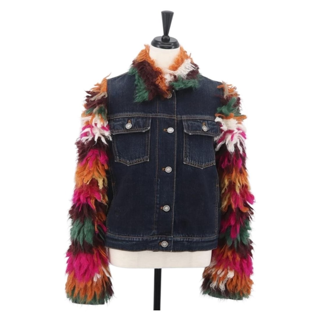Christian Dior Women's Blue Canvas Fringe Jacket Made in Italy (1 of 18)