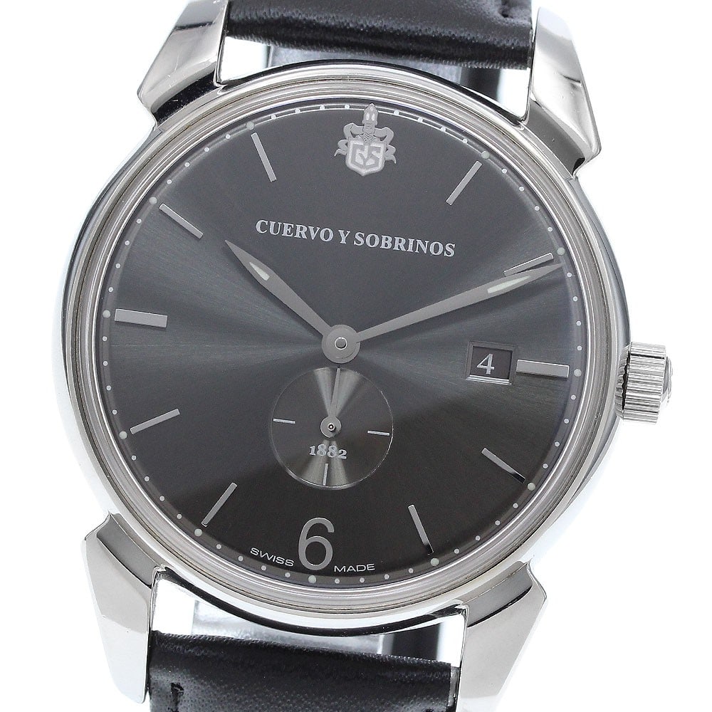 Cuervo y Sobrinos Historiador 3195-GS mens automatic wristwatch date (1 of 6)