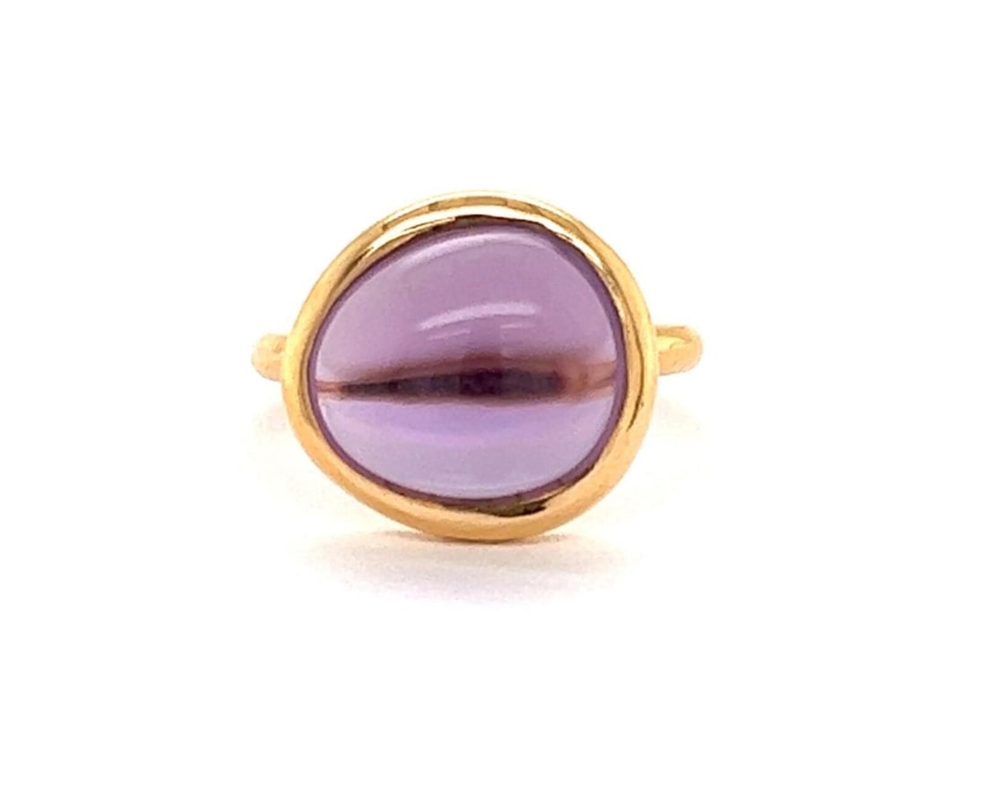 18k Rose Gold Amethyst Ring Fred of Paris Belles Rives Size 6.5 (1 of 7)