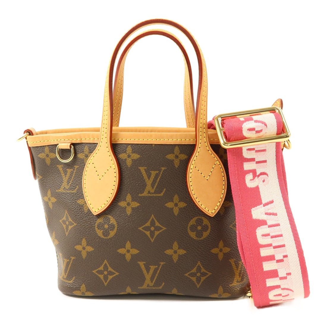 Louis Vuitton Neverfull BB Monogram 2 Way Shoulder Bag M46786 Brown: Louis Vuitton Neverfull BB Monogram 2 Way Shoulder Bag M46786 Brown Louis Vuitton Neverfull BB 2 Way Shoulder Bag, model M46786, in Brown x Brown/Rose Peony. Made from Monogram x PVC coated canvas, th