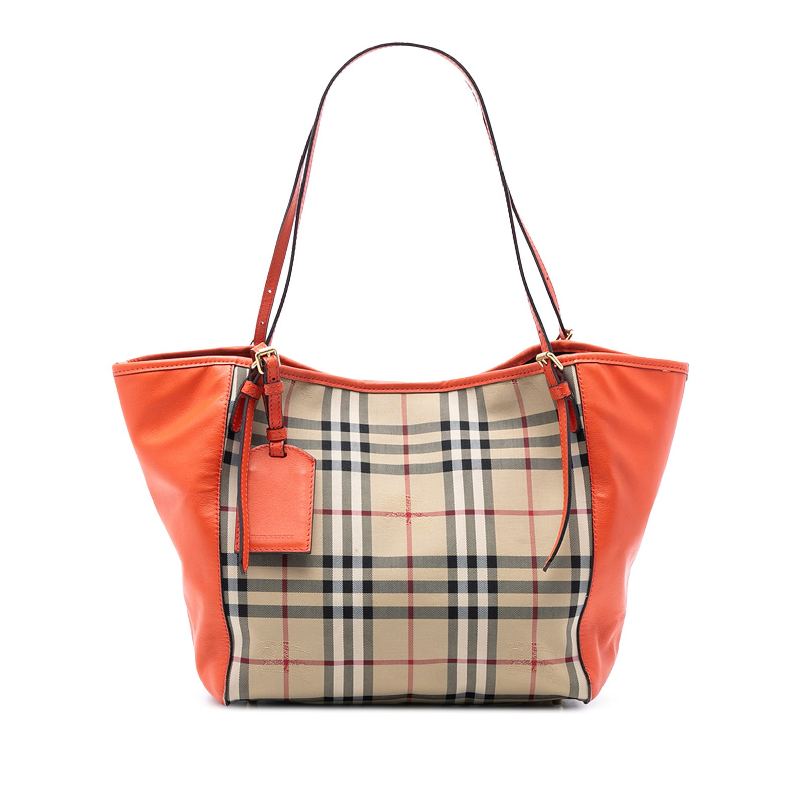 Burberry Canterbury Tote Small Haymarket Check Canvas and Leather Brown: Burberry Canterbury Tote Small Haymarket Check Canvas and Leather Brown This Burberry Small Haymarket Check Canterbury Tote is crafted from signature haymarket check canvas with leather side panels. I