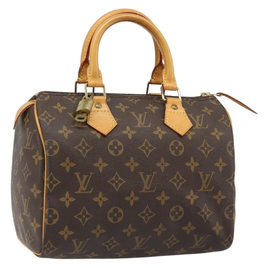 Louis Vuitton M41528 Speedy 25 Monogram Canvas Handbag: Louis Vuitton M41528 Speedy 25 Monogram Canvas Handbag Louis Vuitton Speedy 25 hand bag in Monogram Canvas with Monogram color. It comes with a dust bag, padlock, and one key. Made in France, this bag