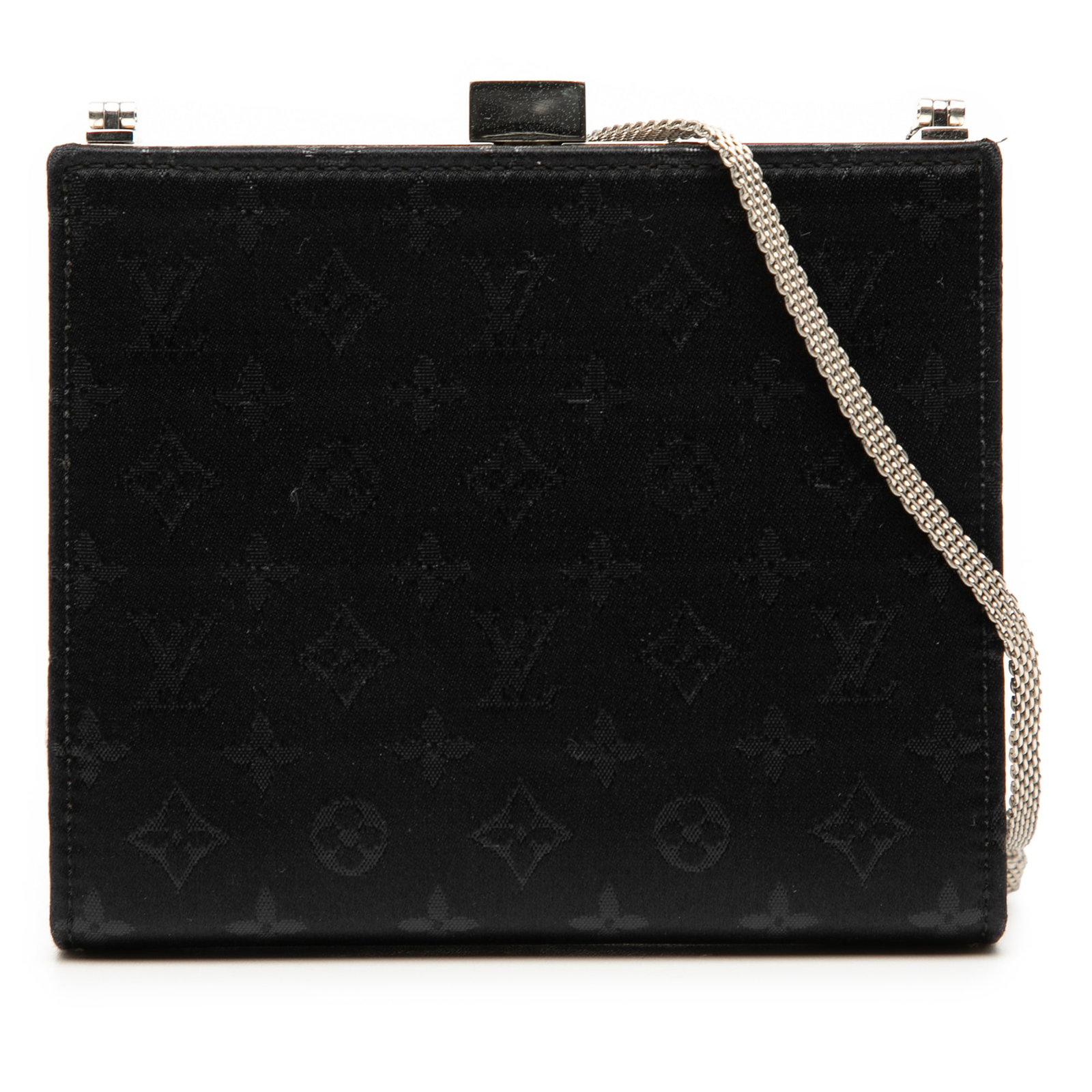 Louis Vuitton Monogram Satin Mini Ange Black Fabric Bag: Louis Vuitton Monogram Satin Mini Ange Black Fabric Bag The Louis Vuitton Monogram Satin Mini Ange is a stylish and compact bag crafted from monogram satin fabric. It features a durable metal strap an