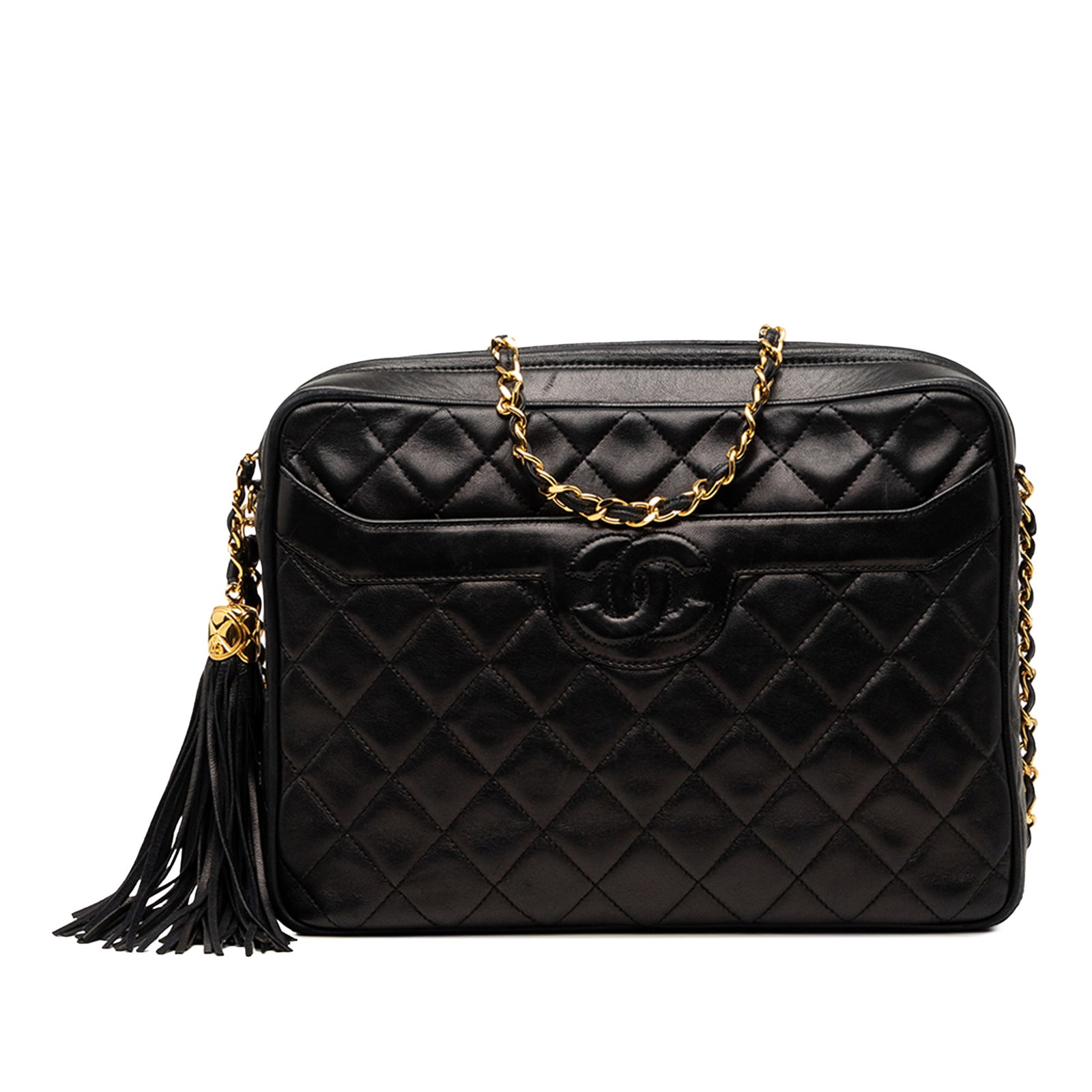 Chanel Medium CC Camera Crossbody Bag Quilted Lambskin Tassel (1 of 8)