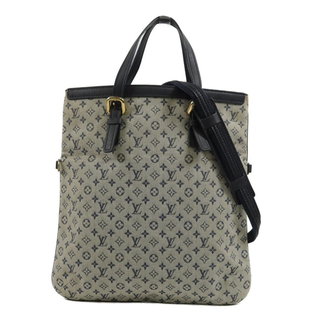 Louis Vuitton Mini Francoise Blue Mini Lin Tote Handbag M92208 (1 of 15)