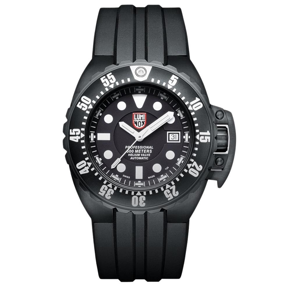 Luminox Deep Dive 1500 Series 44mm Automatic Diver Watch Black Dial: Luminox Deep Dive 1500 Series 44mm Automatic Diver Watch Black Dial The Luminox Deep Dive 1500 Series is a robust 44mm automatic wristwatch designed for divers and military enthusiasts. Featuring a sl