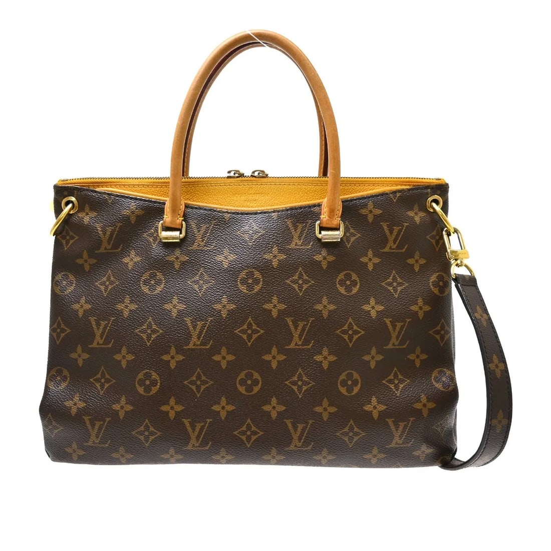 Louis Vuitton Pallas Tote Brown Monogram Canvas Handbag: Louis Vuitton Pallas Tote Brown Monogram Canvas Handbag Louis Vuitton Pallas Tote in monogram canvas with leather details. This female tote is presented in brown and made in France. It measures 34 cm 