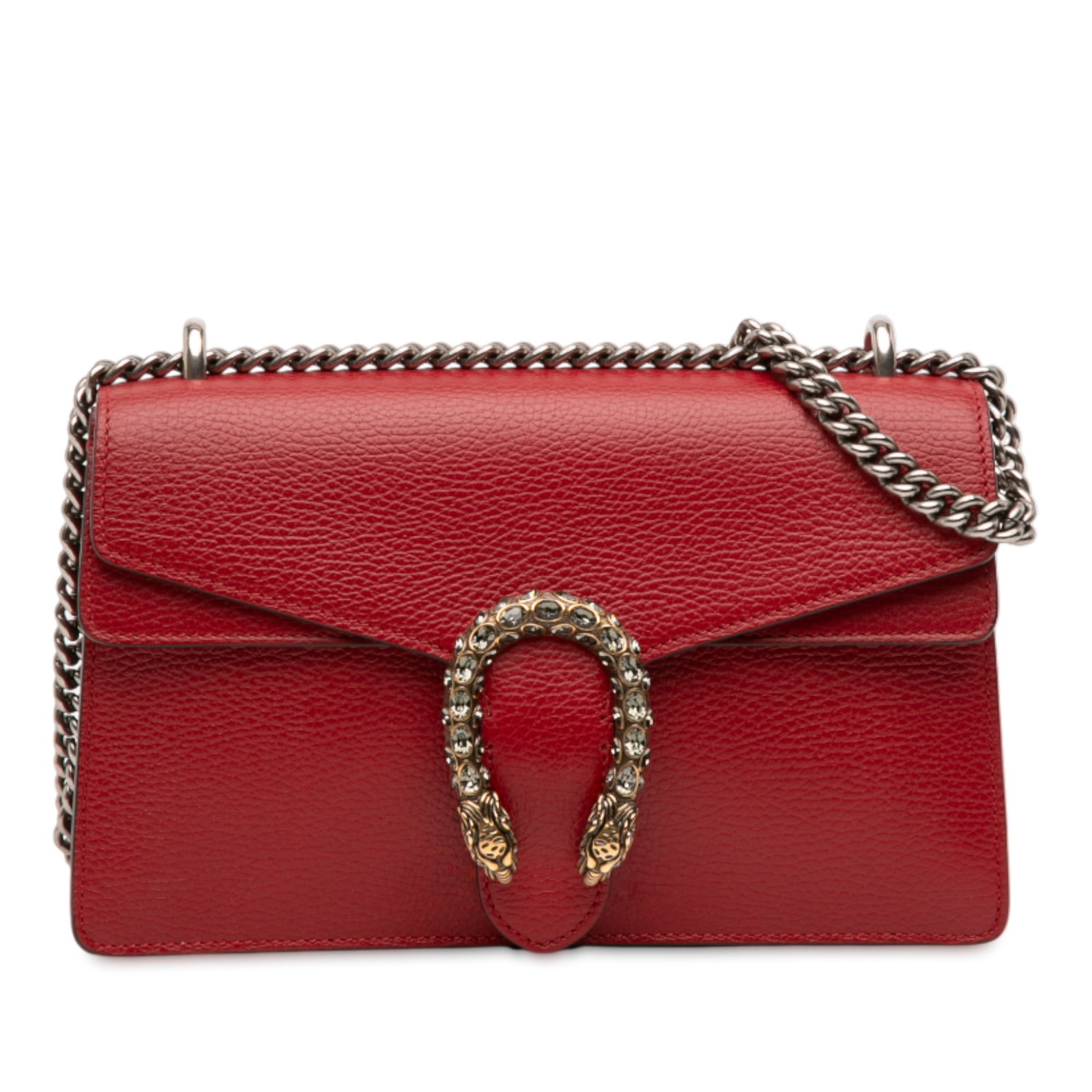 Red Leather Dionysus Shoulder Bag by Gucci with Chain Strap (1 of 11)