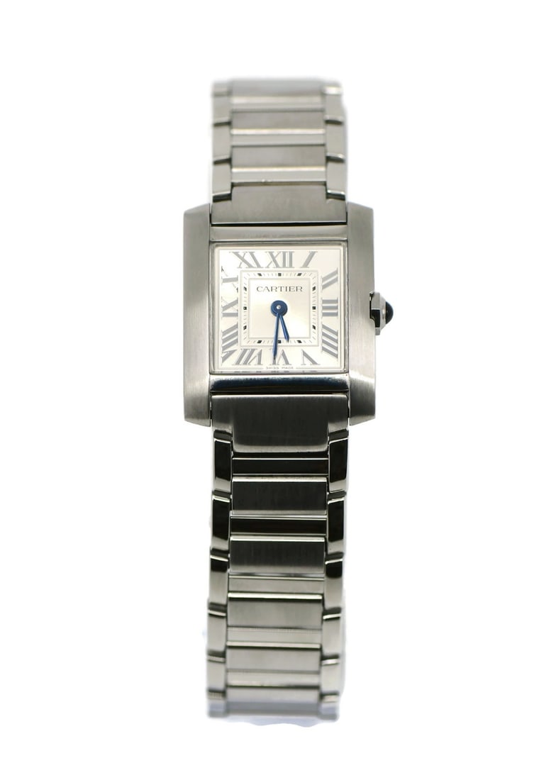 Cartier Tank Francaise WSTA0065 Stainless Steel Quartz Watch with Box and Papers: Cartier Tank Francaise WSTA0065 Stainless Steel Quartz Watch with Box and Papers Discover the elegance of the Cartier Tank Francaise SM, a stunning wristwatch crafted from stainless steel. This timepi