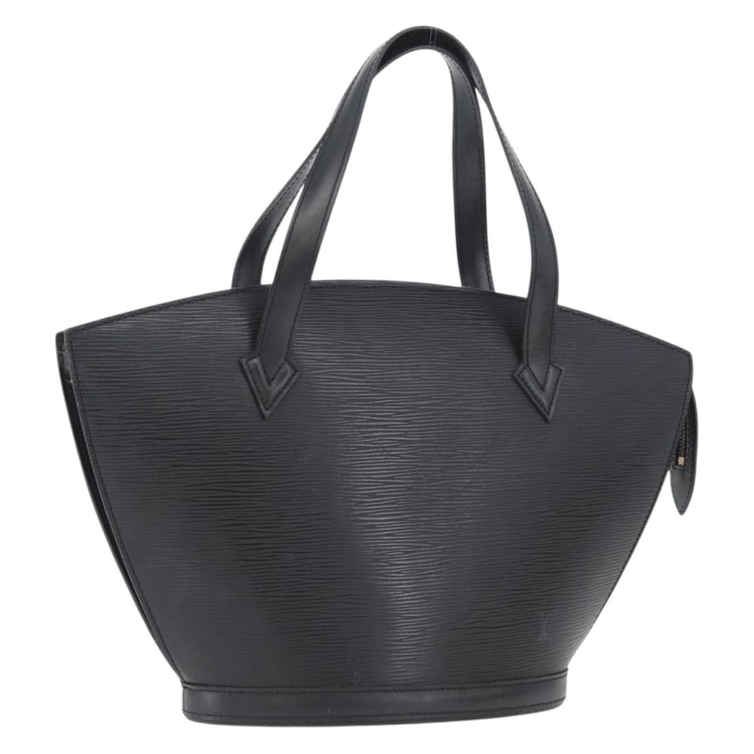 Black Epi Leather Saint Jacques Purse by Louis Vuitton with Dust Bag: Black Epi Leather Saint Jacques Purse by Louis Vuitton with Dust Bag This Louis Vuitton Epi Saint Jacques handbag is crafted from black Epi leather and features a structured silhouette. Designed for w