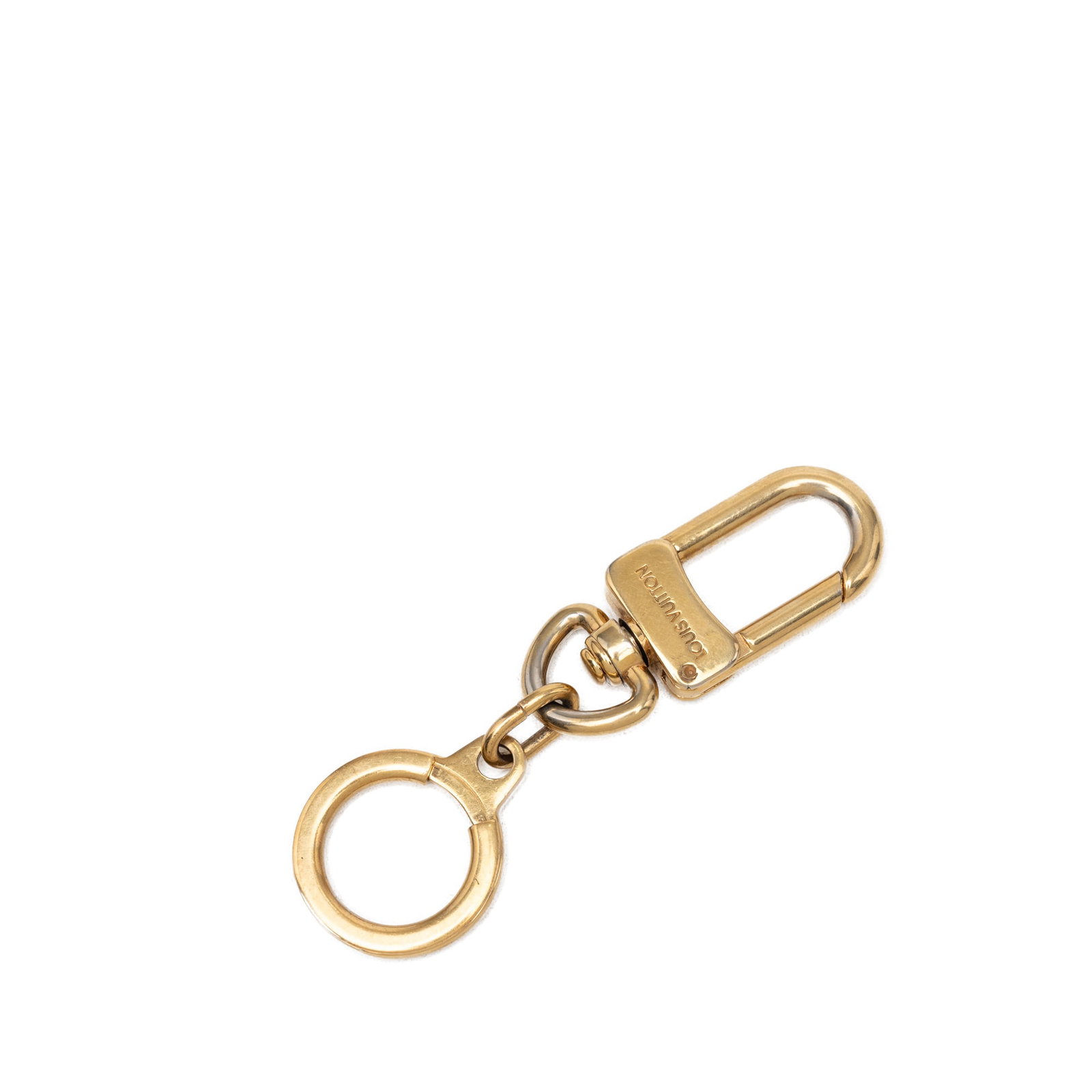 Louis Vuitton Bolt Extender Key Ring Gold Tone Metal: Louis Vuitton Bolt Extender Key Ring Gold Tone Metal Gold-tone metal key ring with a hook attachment. Made in France, this Louis Vuitton Gold Plated Bolt Extender Key Ring is presented in gold color a