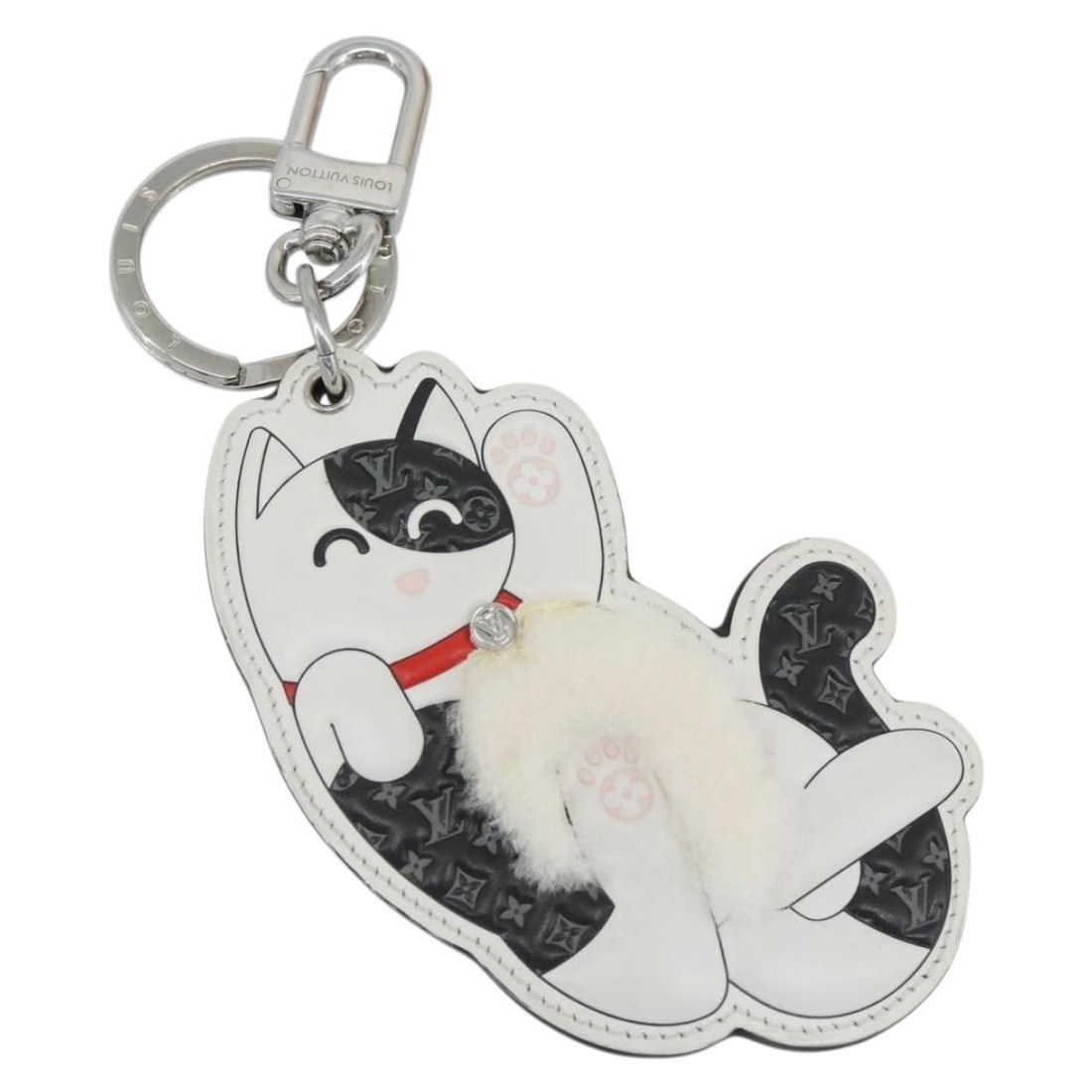 Louis Vuitton M01475 Monogram Canvas Cat Charm for Women: Louis Vuitton M01475 Monogram Canvas Cat Charm for Women Louis Vuitton Monogram LV Cat Charm in Monogram Canvas, made in Italy. This charm measures approximately 7 cm wide by 16 cm high (about 2.8 x 6