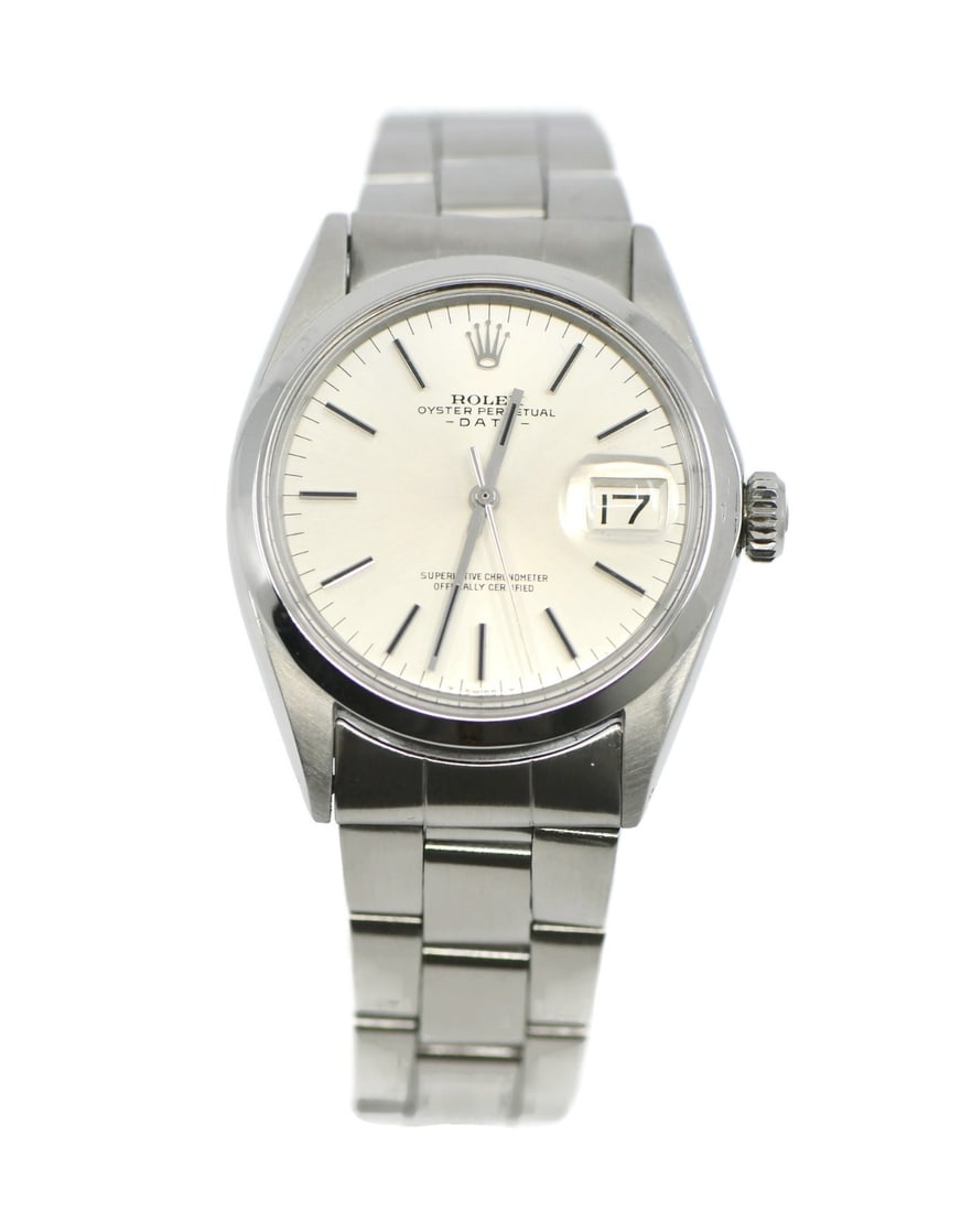 Rolex 1500 Oyster Perpetual Date 34mm stainless steel wristwatch (1 of 5)
