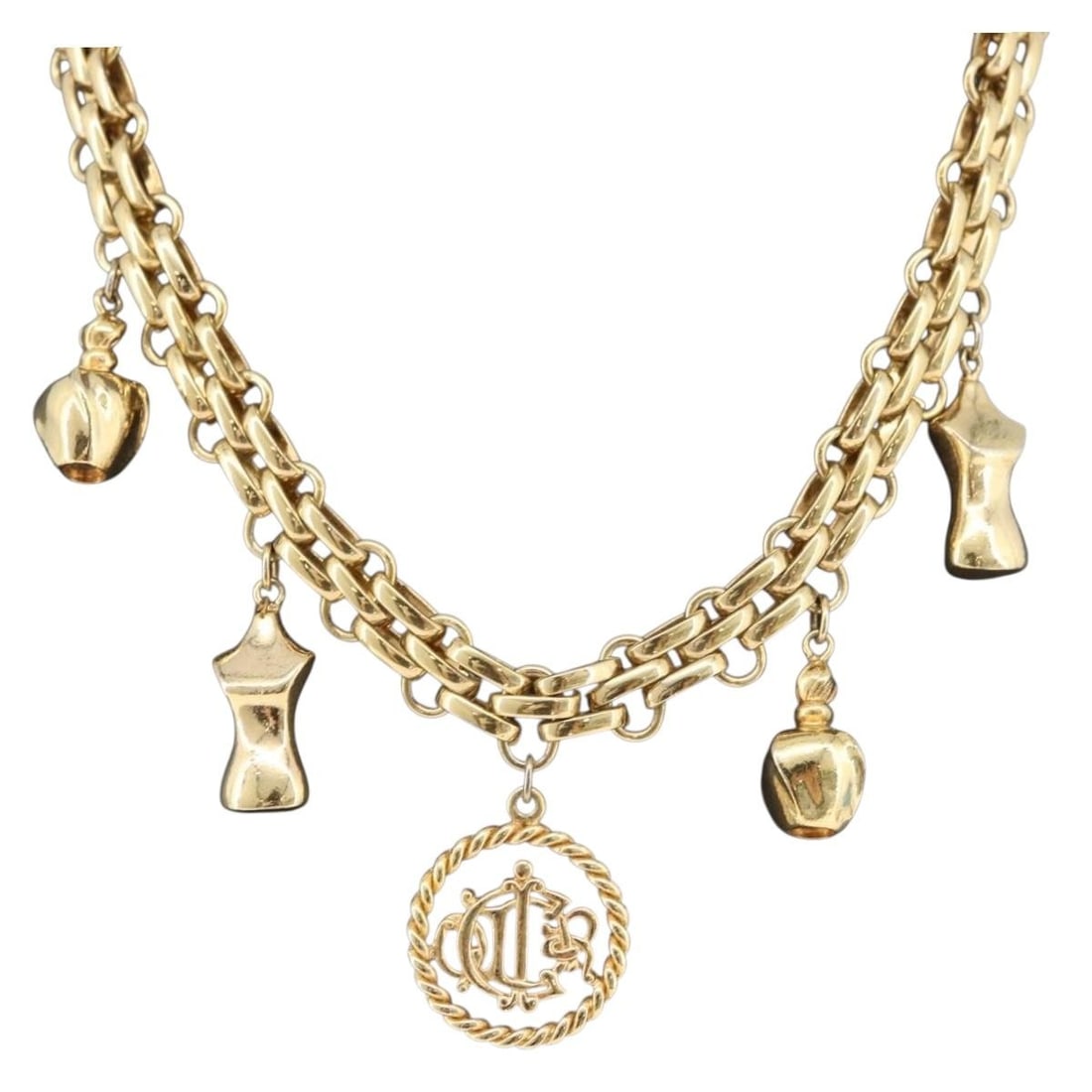 Christian Dior Gold Tone Metal Women's Necklace with Box: Christian Dior Gold Tone Metal Women's Necklace with Box This Christian Dior women's necklace features a gold tone metal construction and classic design. Made in Italy, it measures approximately 40 cm