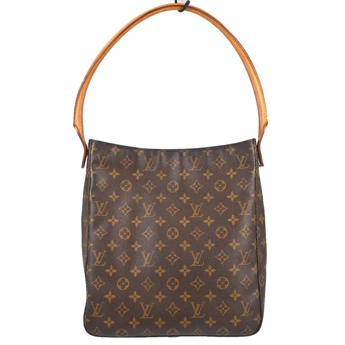 Louis Vuitton Looping GM Monogram Shoulder Bag M51145: Louis Vuitton Looping GM Monogram Shoulder Bag M51145 Vintage Louis Vuitton Looping GM shoulder bag in Monogram pattern, made in France. It features a brown exterior with beige leather handle/strap de