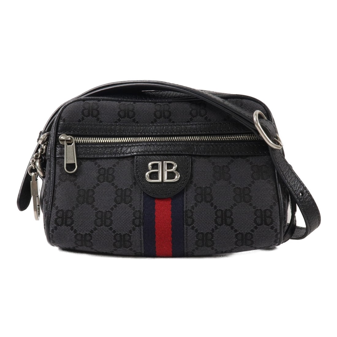 Balenciaga 680128 Gucci Hacker Project canvas shoulder bag black (1 of 15)