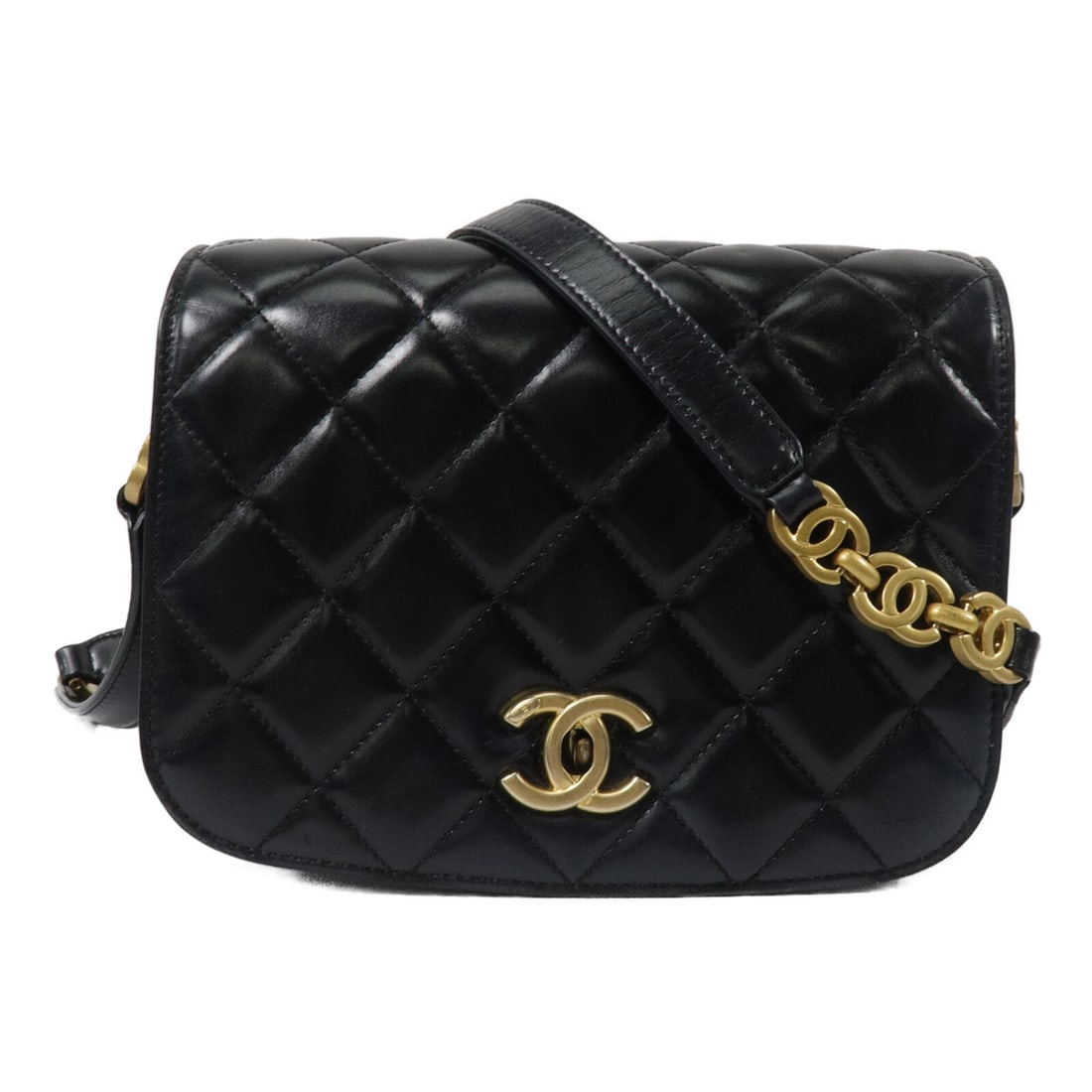 CHANEL S3402 Mini Messenger Bag Black Calfskin CC GHW (1 of 15)