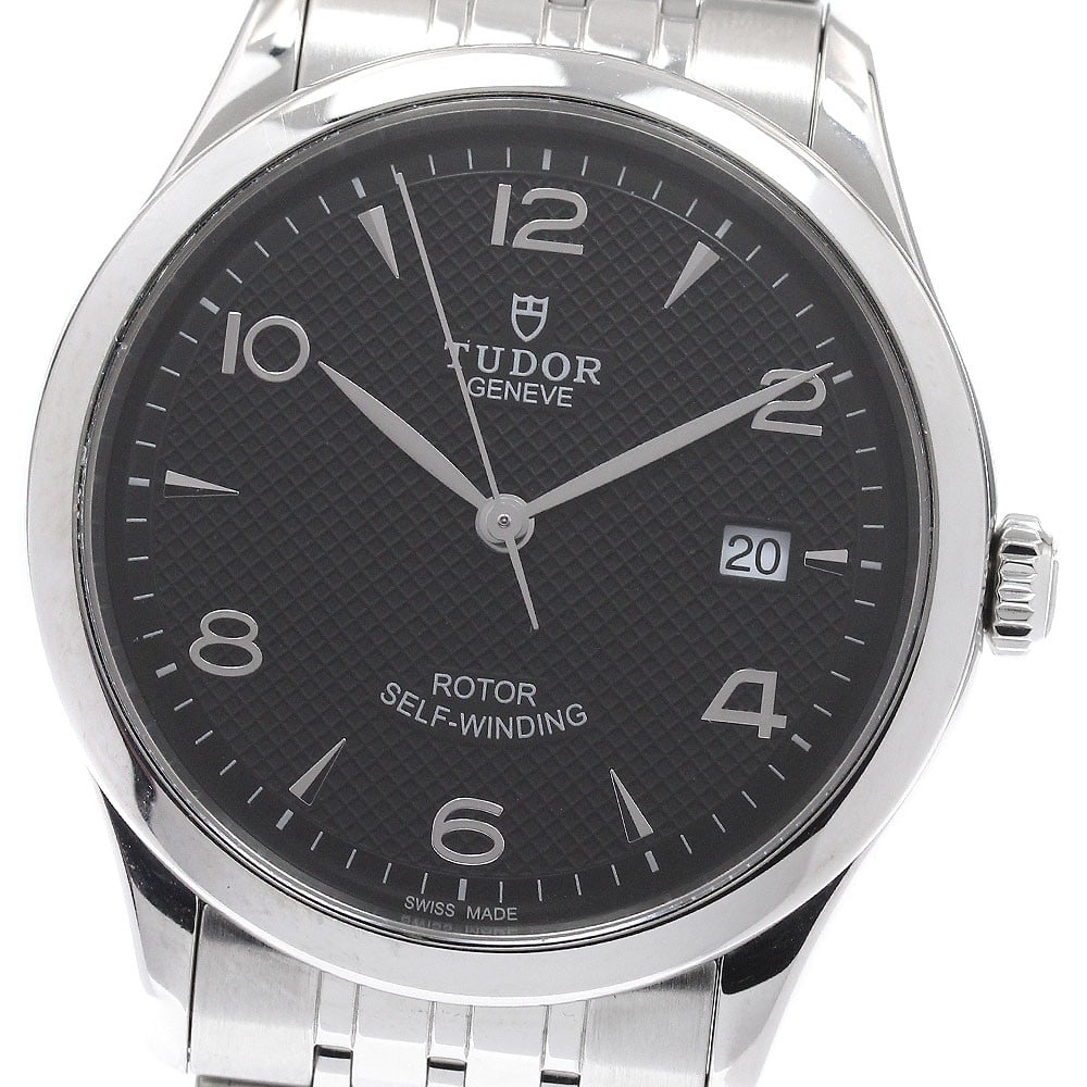 TUDOR 1926 Date Ref 91550 Automatic Mens Wristwatch: TUDOR 1926 Date Ref 91550 Automatic Mens Wristwatch TUDOR men's wristwatch, model 1926, reference 91550. This pre-owned Swiss automatic watch features a black dial, date function, stainless steel case