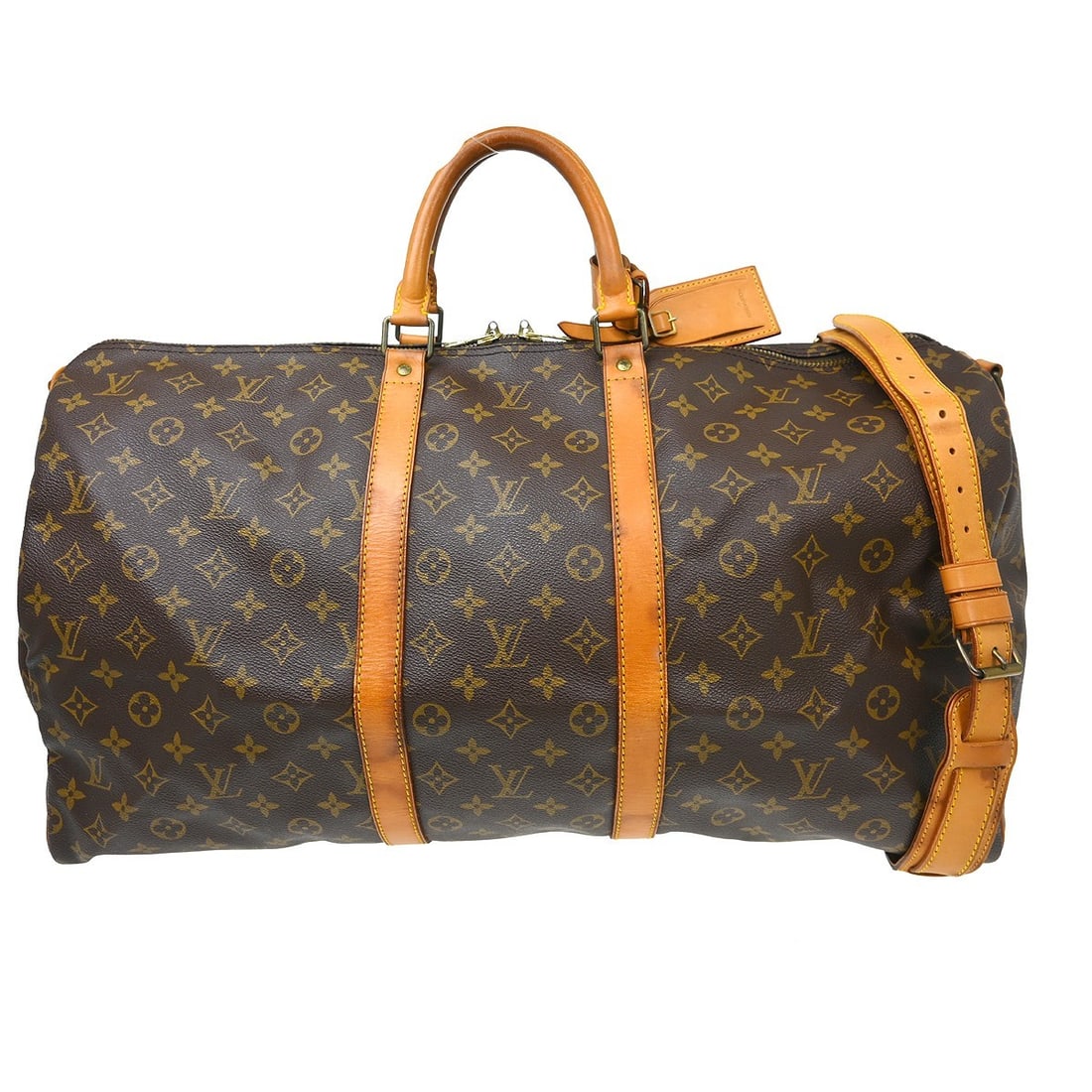 Vintage Louis Vuitton Keepall Bandouliere 55 Monogram Travel Duffle Bag (1 of 12)