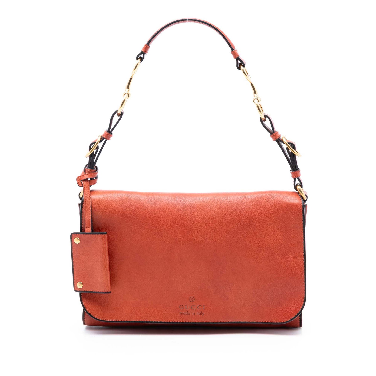 Gucci Harness Orange Leather Shoulder Bag with Adjustable Strap (1 of 8)