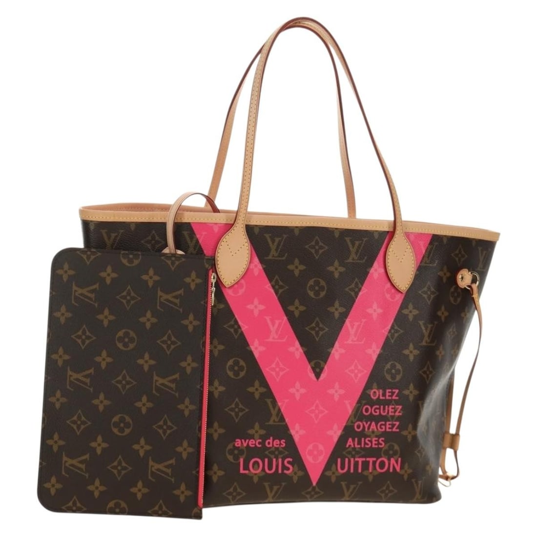 Louis Vuitton Neverfull MM Monogram Canvas Tote Grenard M41602: Louis Vuitton Neverfull MM Monogram Canvas Tote Grenard M41602 Louis Vuitton Neverfull MM tote bag in Monogram Canvas with Grenard exterior color. Made in Spain, this women's tote features a spacious 