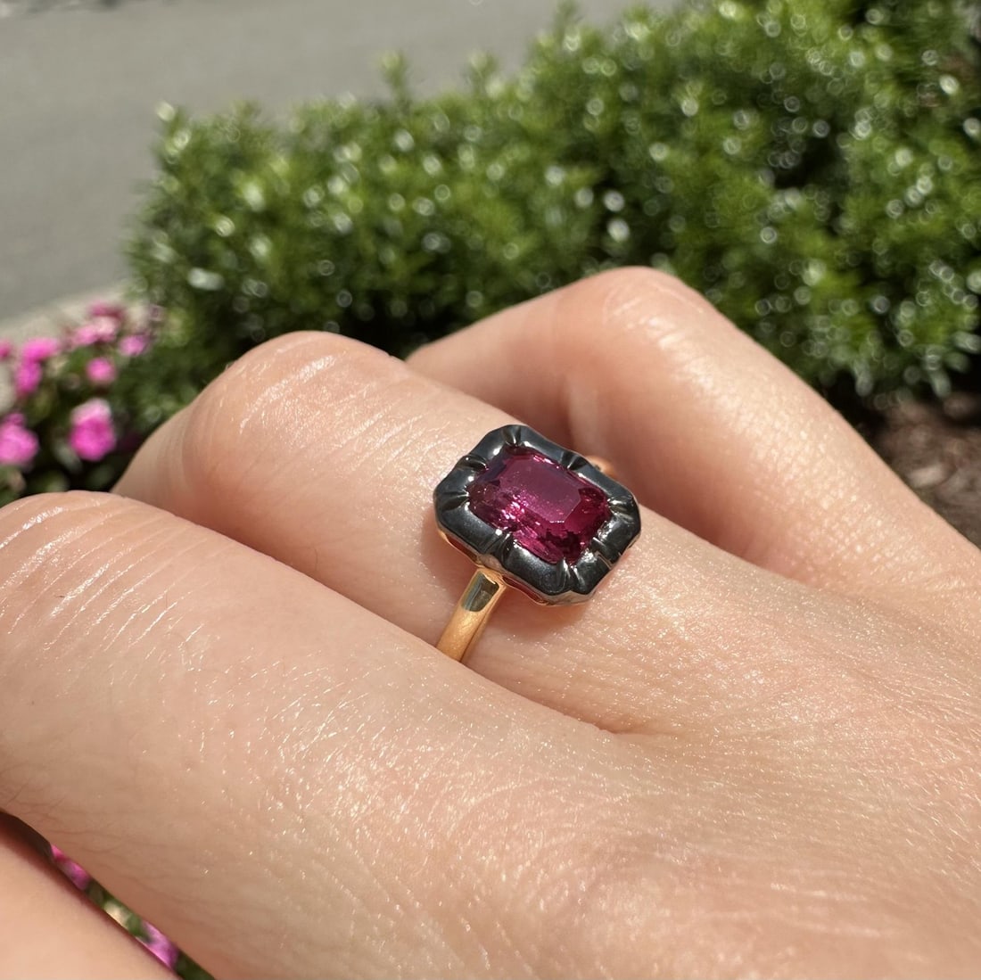 18k Gold Ruby Solitaire Ring GIA Certified 1.53ct Emerald Cut - 12